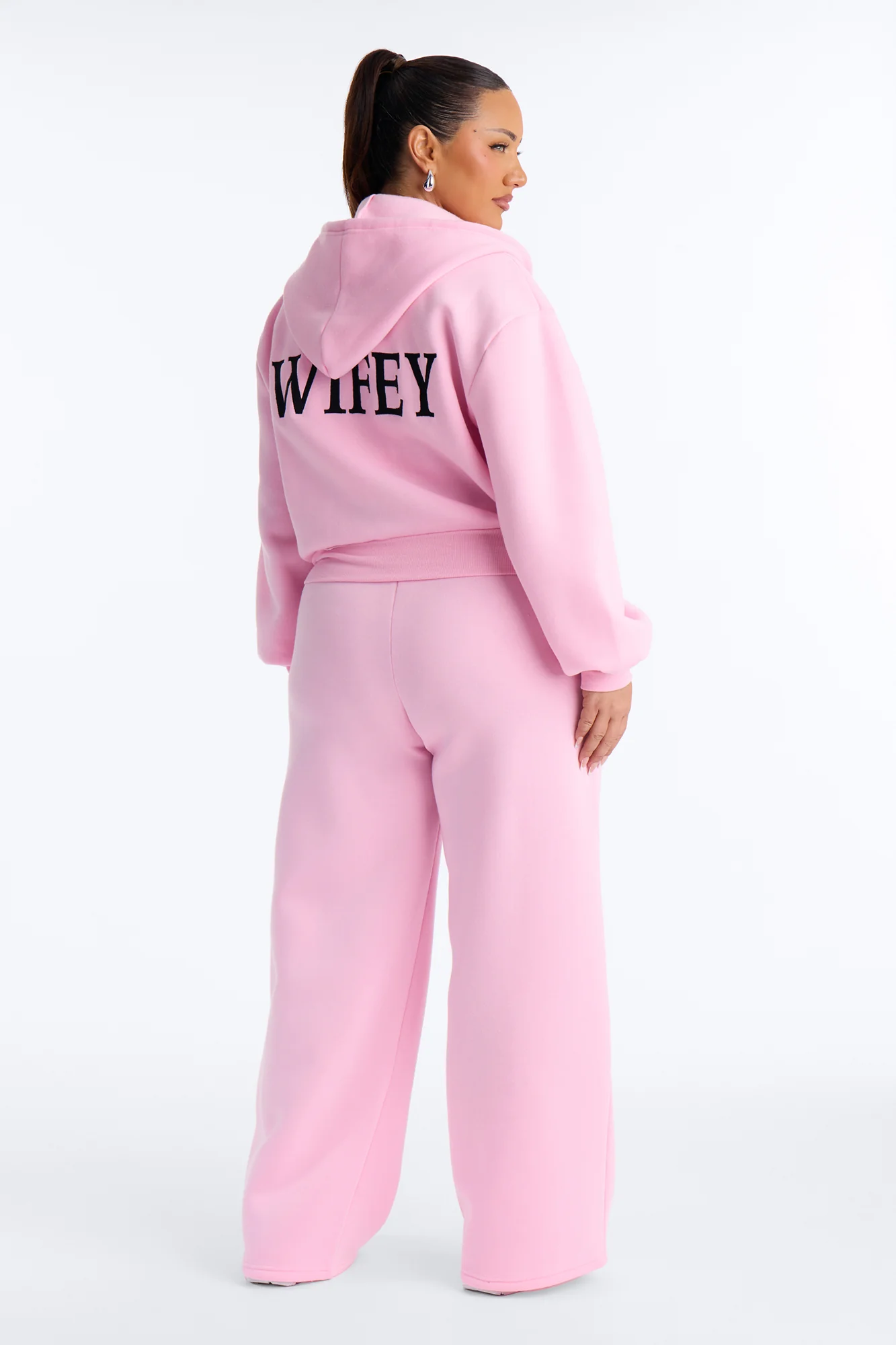 Wifey Era Fleece Pant Set - Pink/combo - Image 6