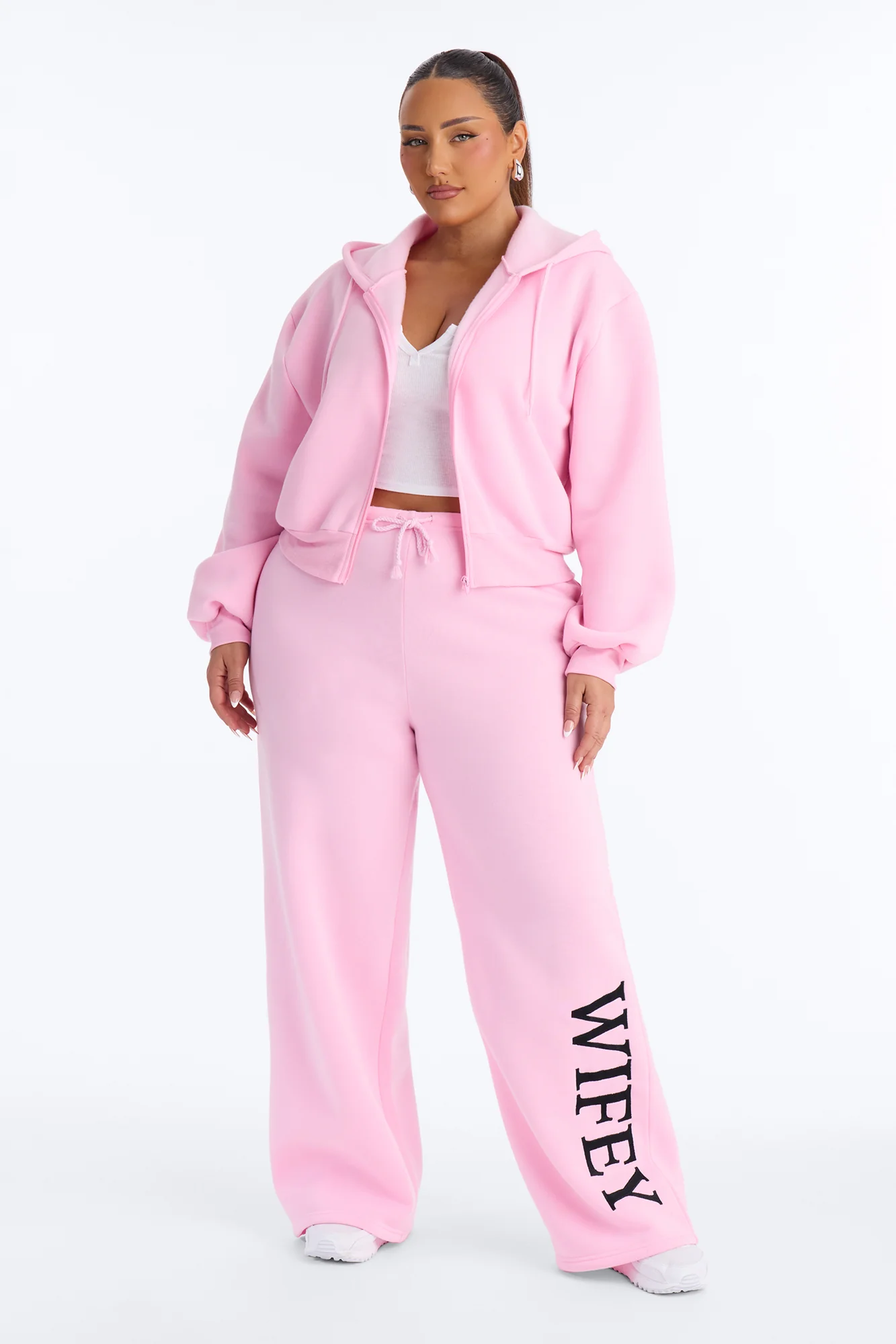 Wifey Era Fleece Pant Set - Pink/combo - Image 8