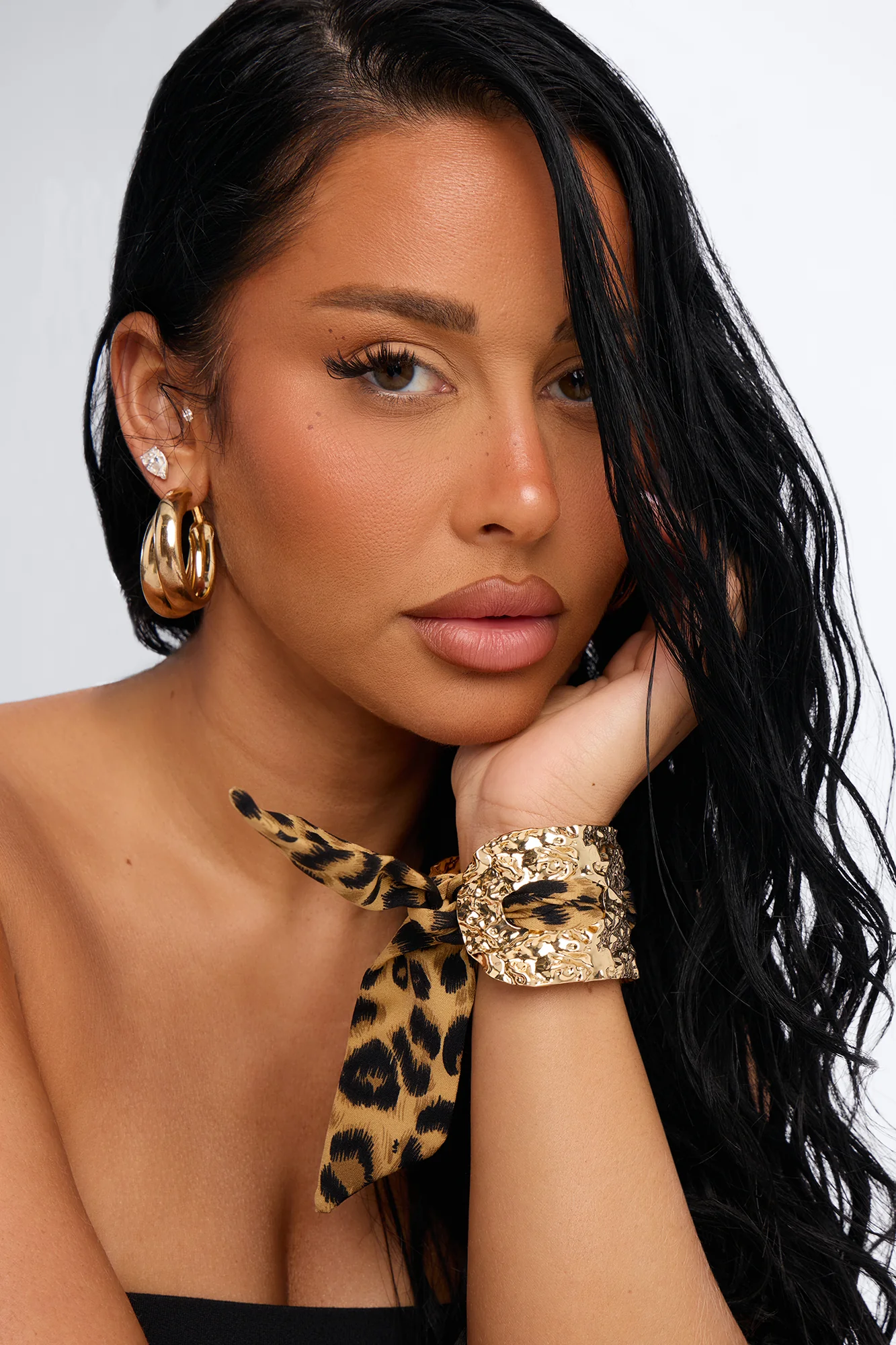 Wild At Heart Cuff Bracelet - Gold/Brown - Image 2