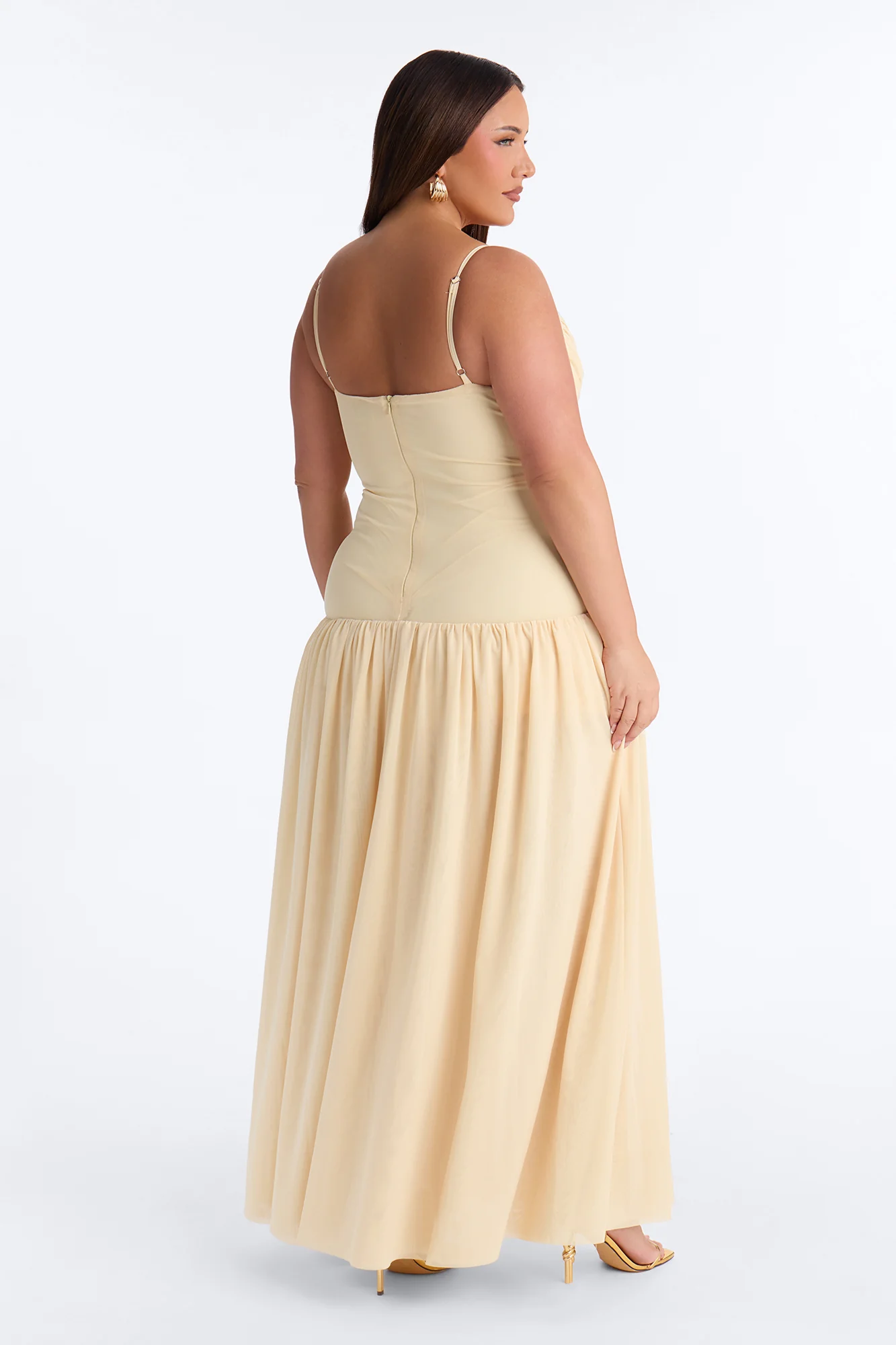 Wild At Heart Woven Mesh Maxi Dress - Butter Yellow - Image 8