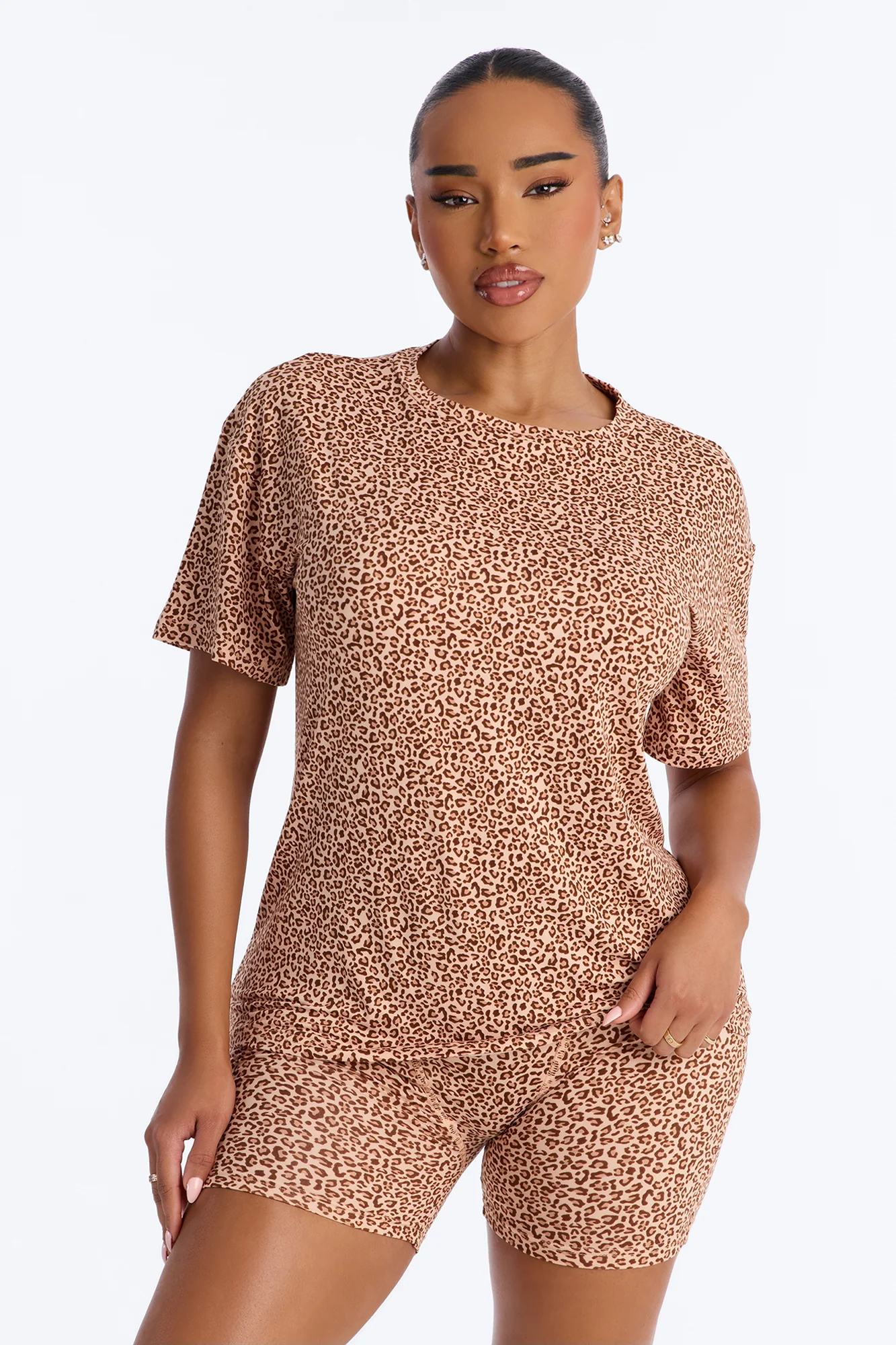 Wild For The Night PJ Boxer Short Set - Leopard