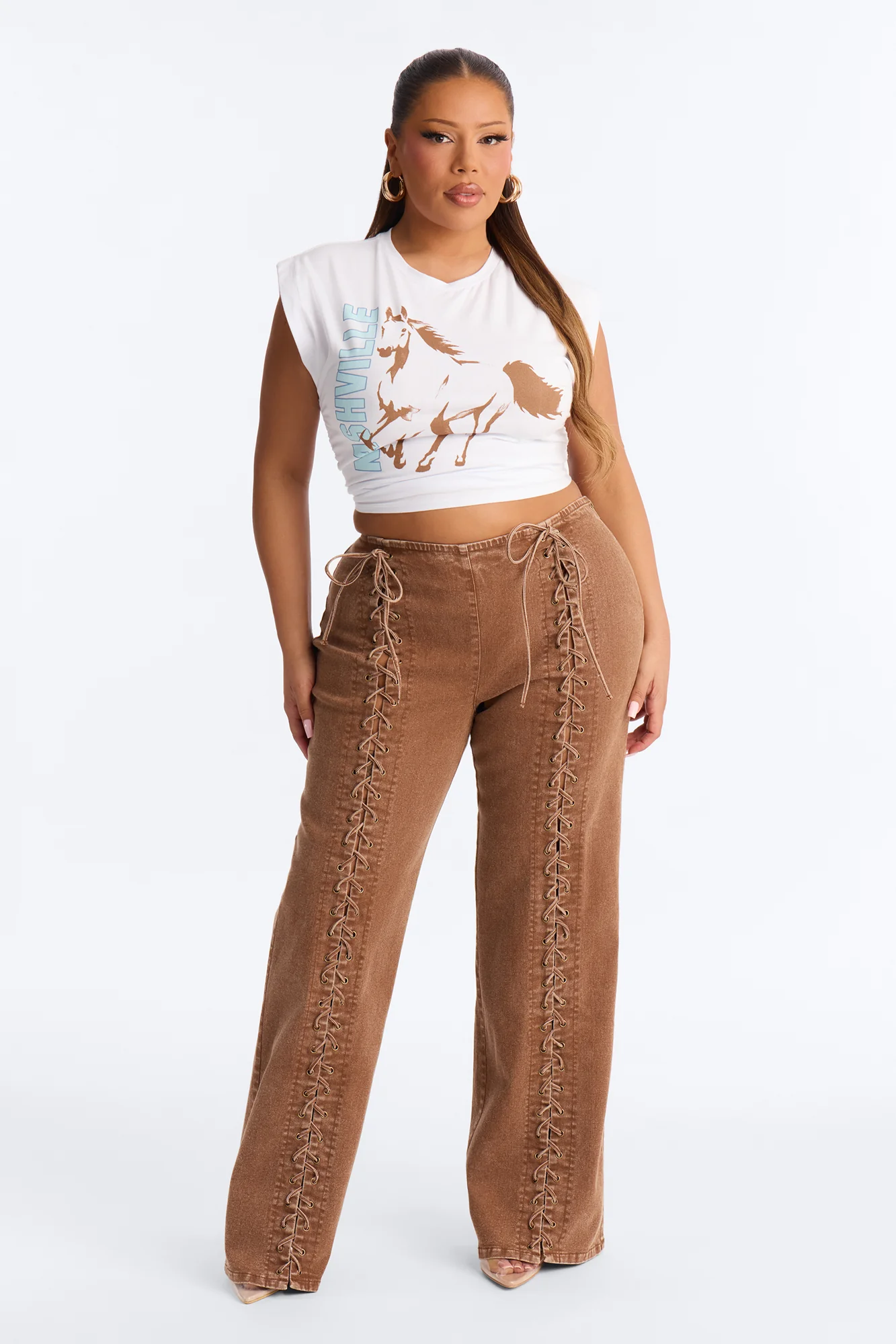 Wild In Nashville Muscle Tee - White - Image 6