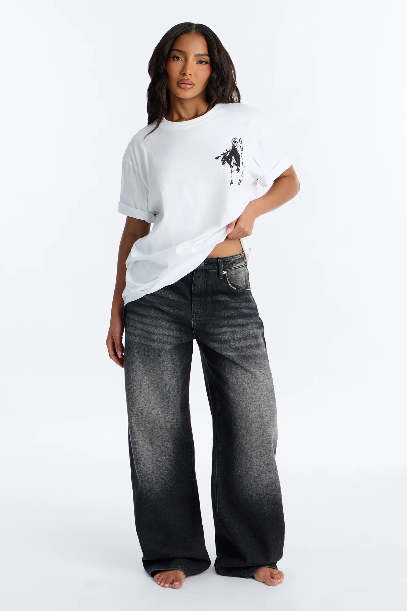 Wild Outlaw Tee - White - Image 2