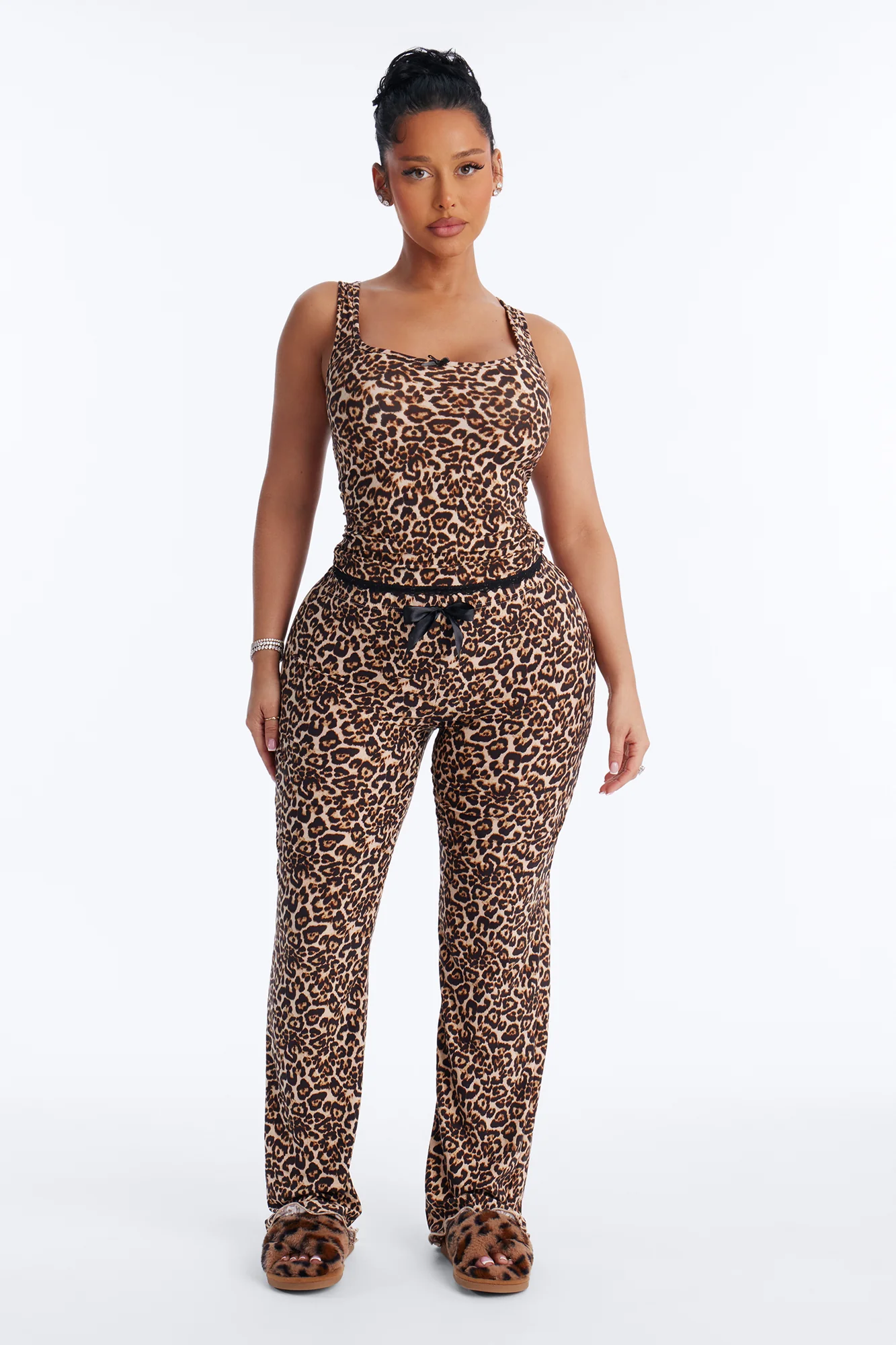 Wild Side 2pc PJ Pant Set - Leopard