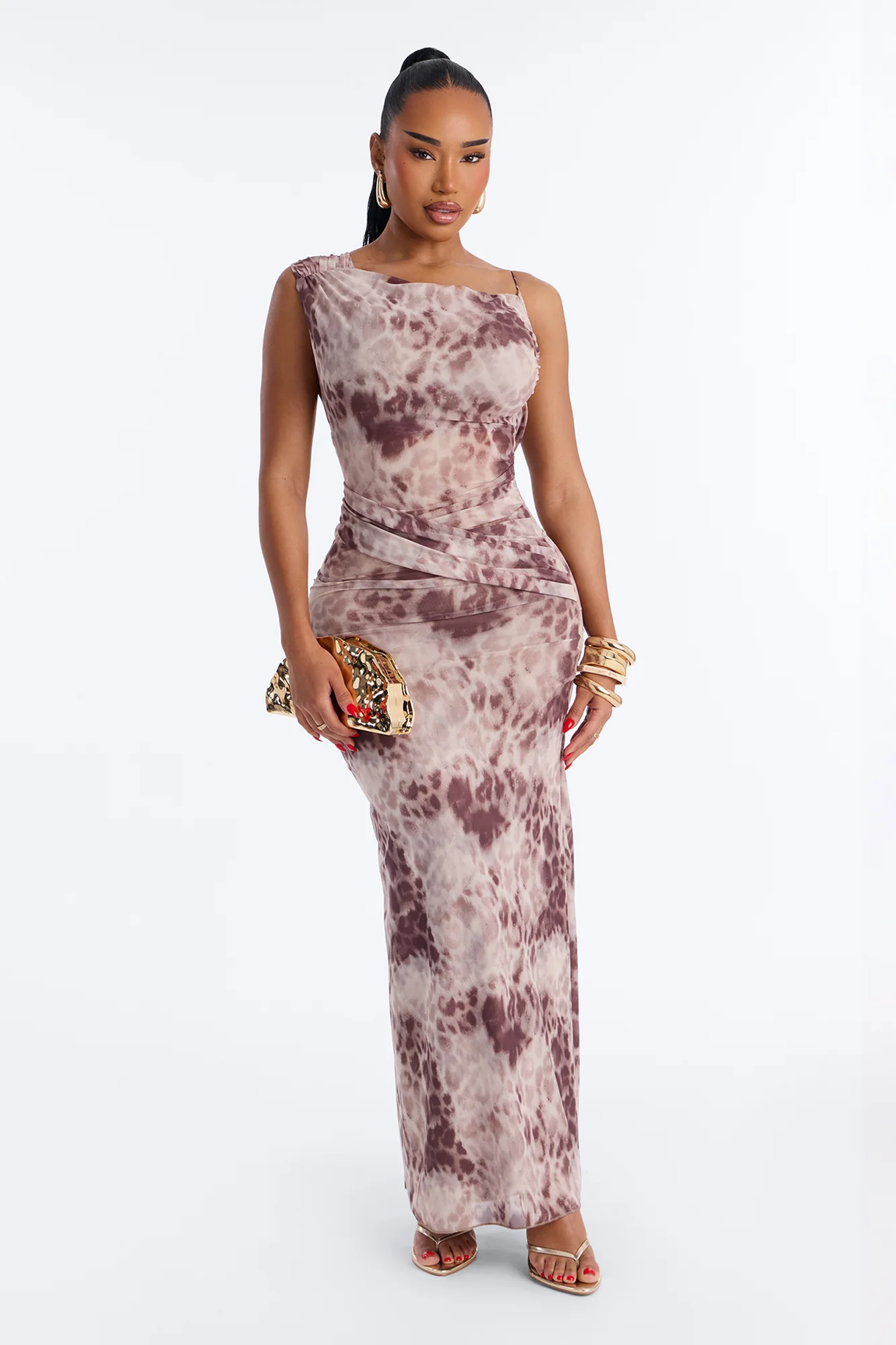 Wild Side Leopard Mesh Maxi Dress - Leopard