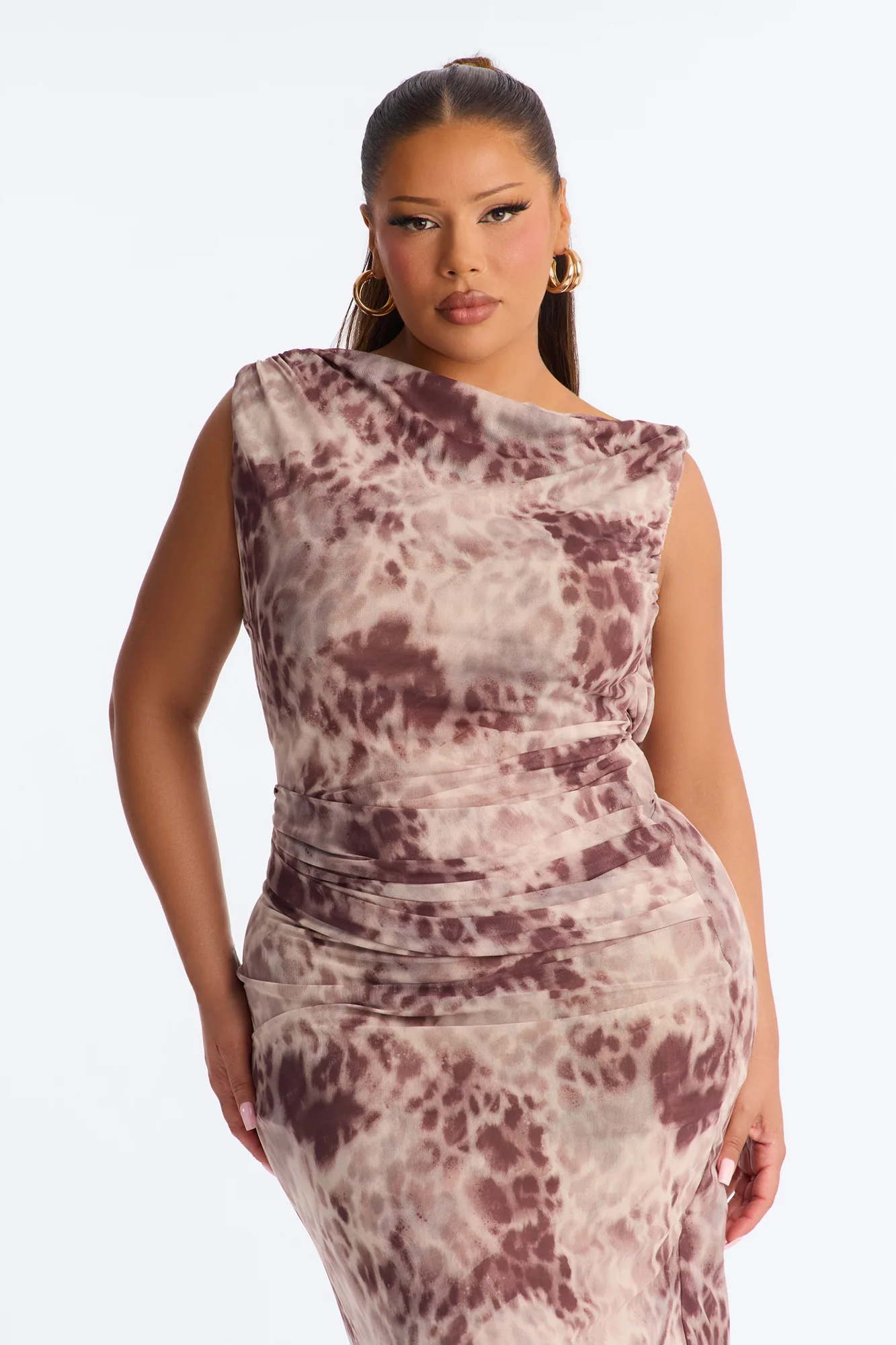 Wild Side Leopard Mesh Maxi Dress - Leopard - Image 6