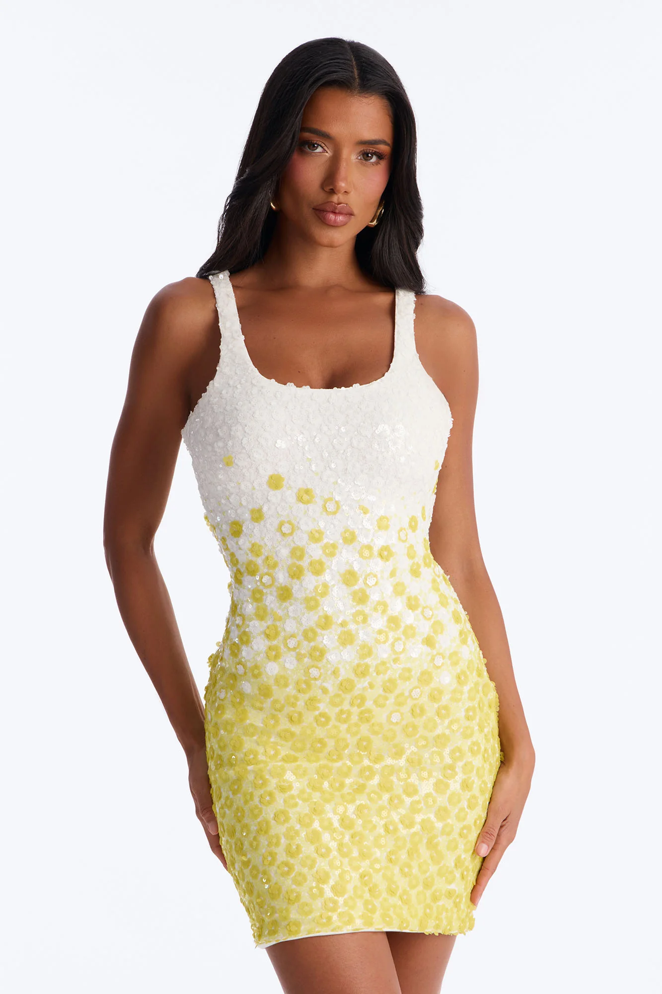 Wilder Sleeveless Sequin Mini Dress - Yellow/combo