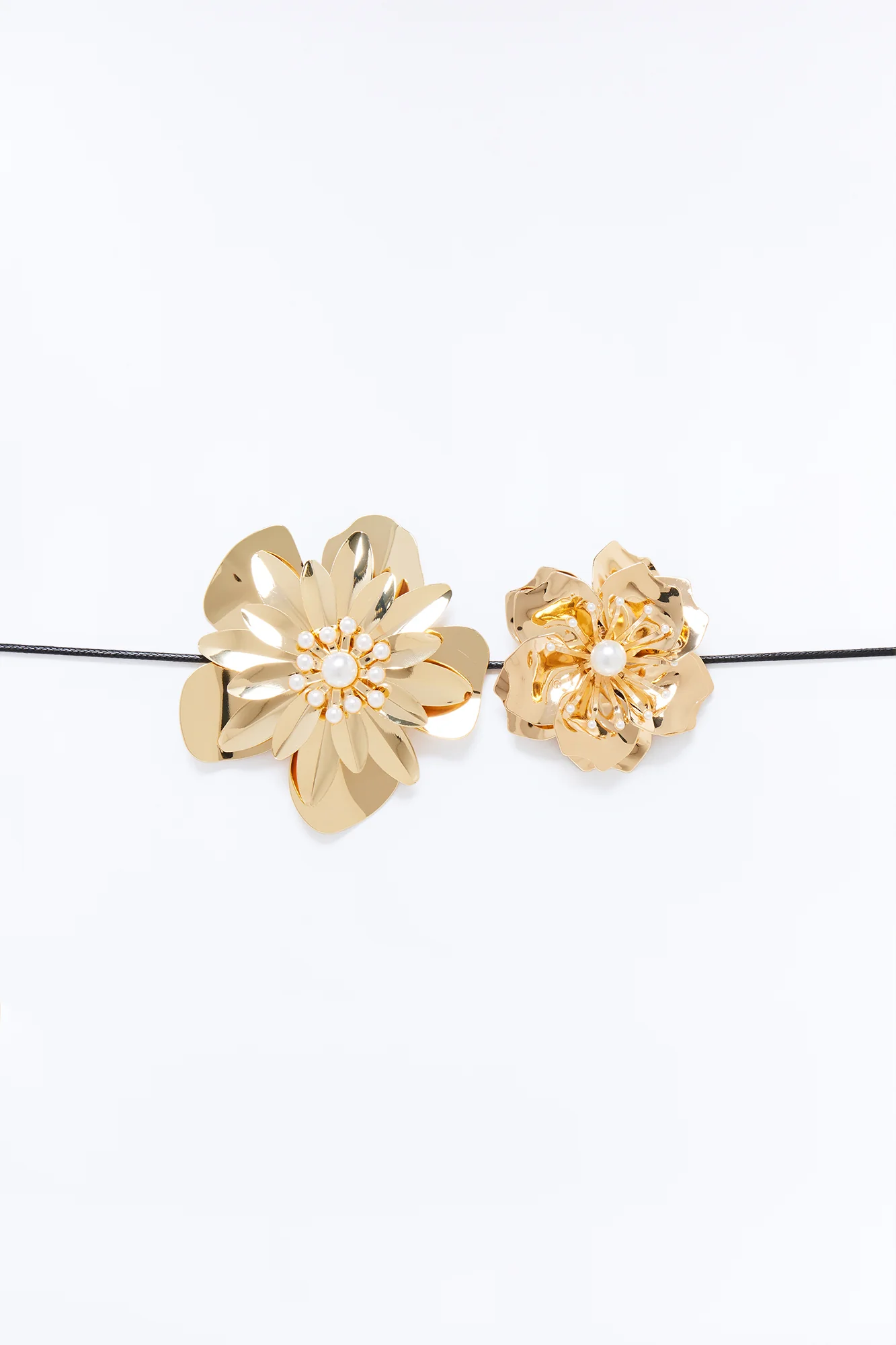 Wildflower Choker Necklace - Gold/Black - Image 3