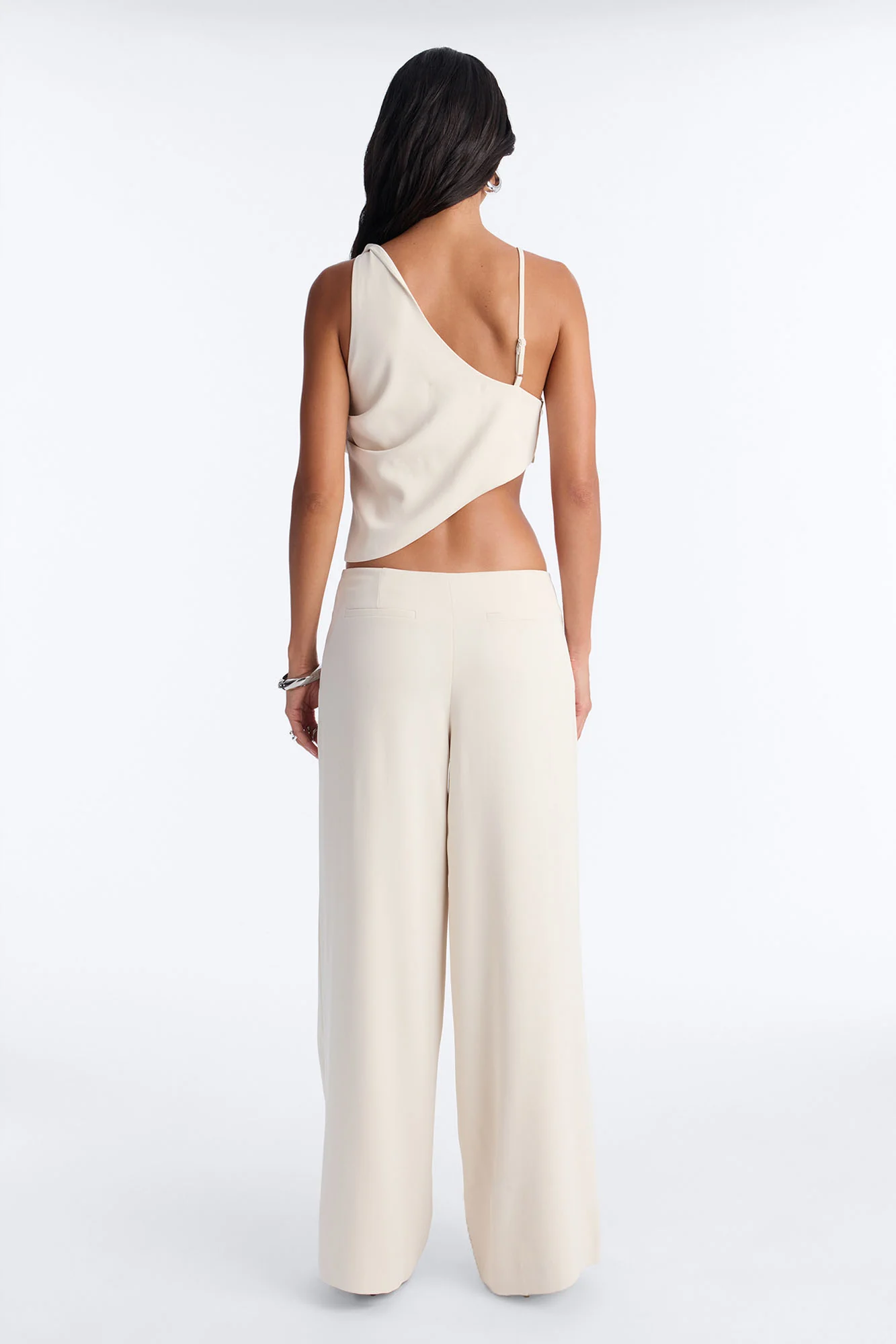 Wildflower Crepe Pant Set - Off White - Image 4