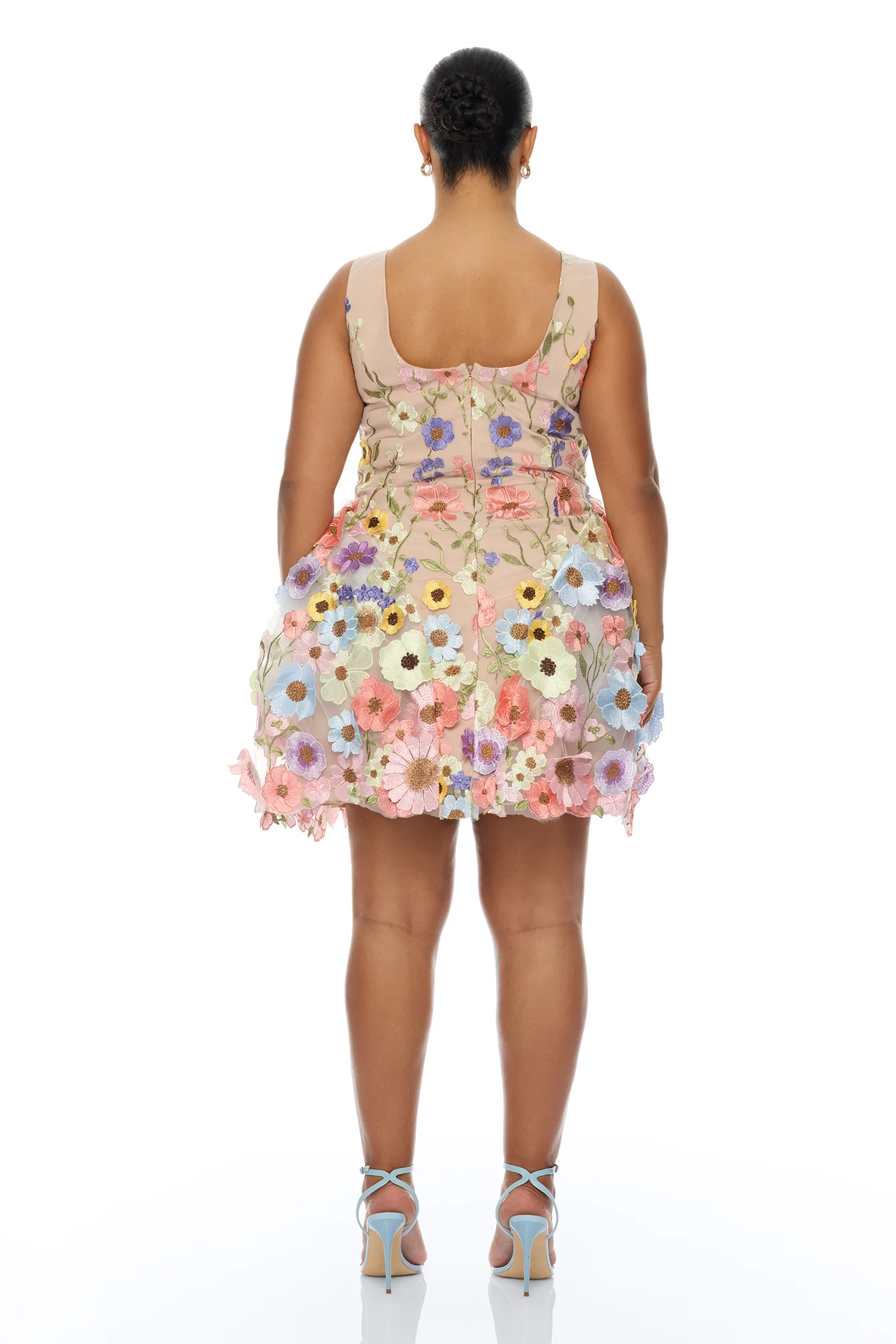 Wildflower Way Embroidered Mesh Mini Dress - Multi Color - Image 8