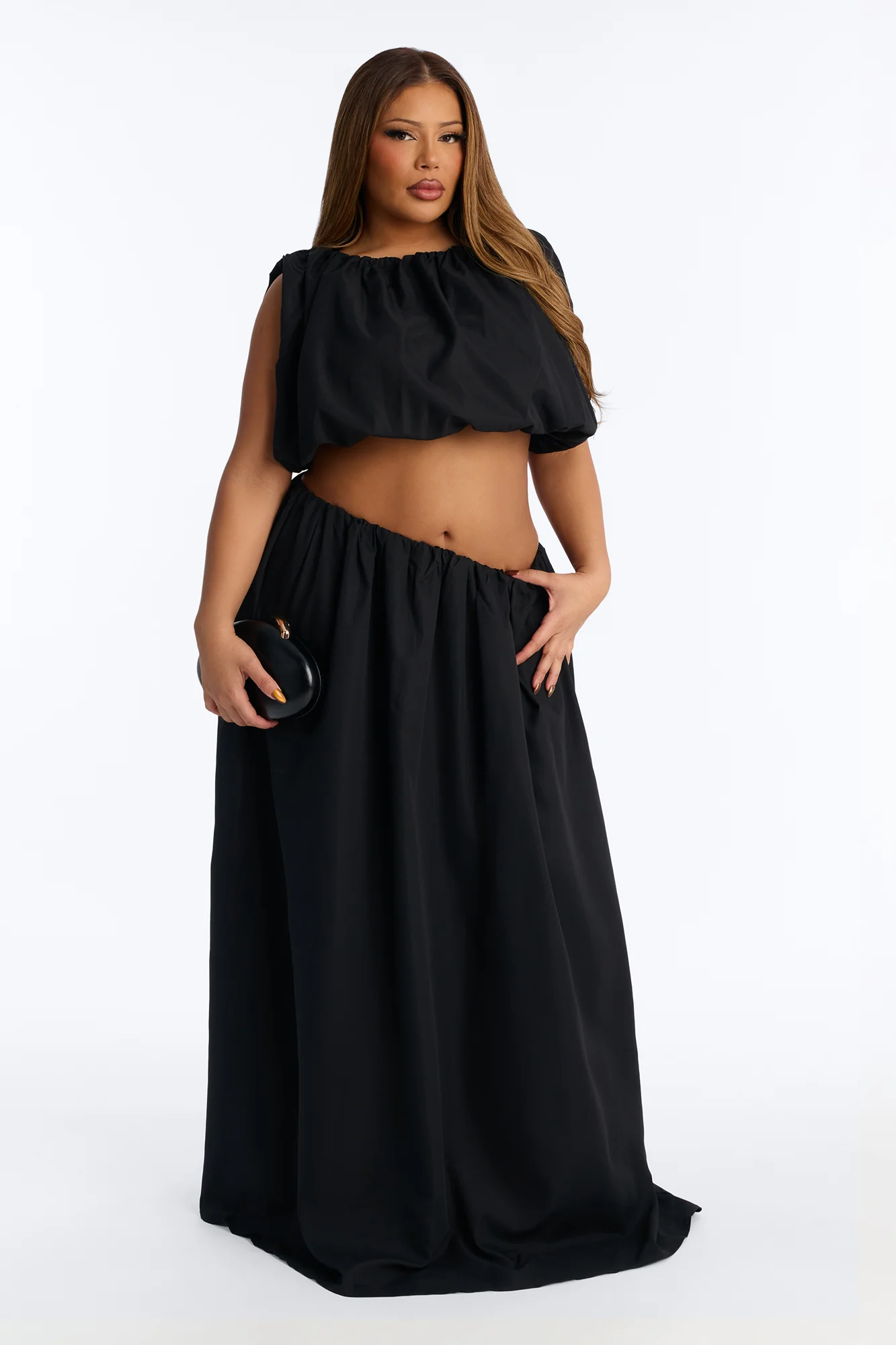 Willow Poplin Maxi Skirt - Black - Image 4
