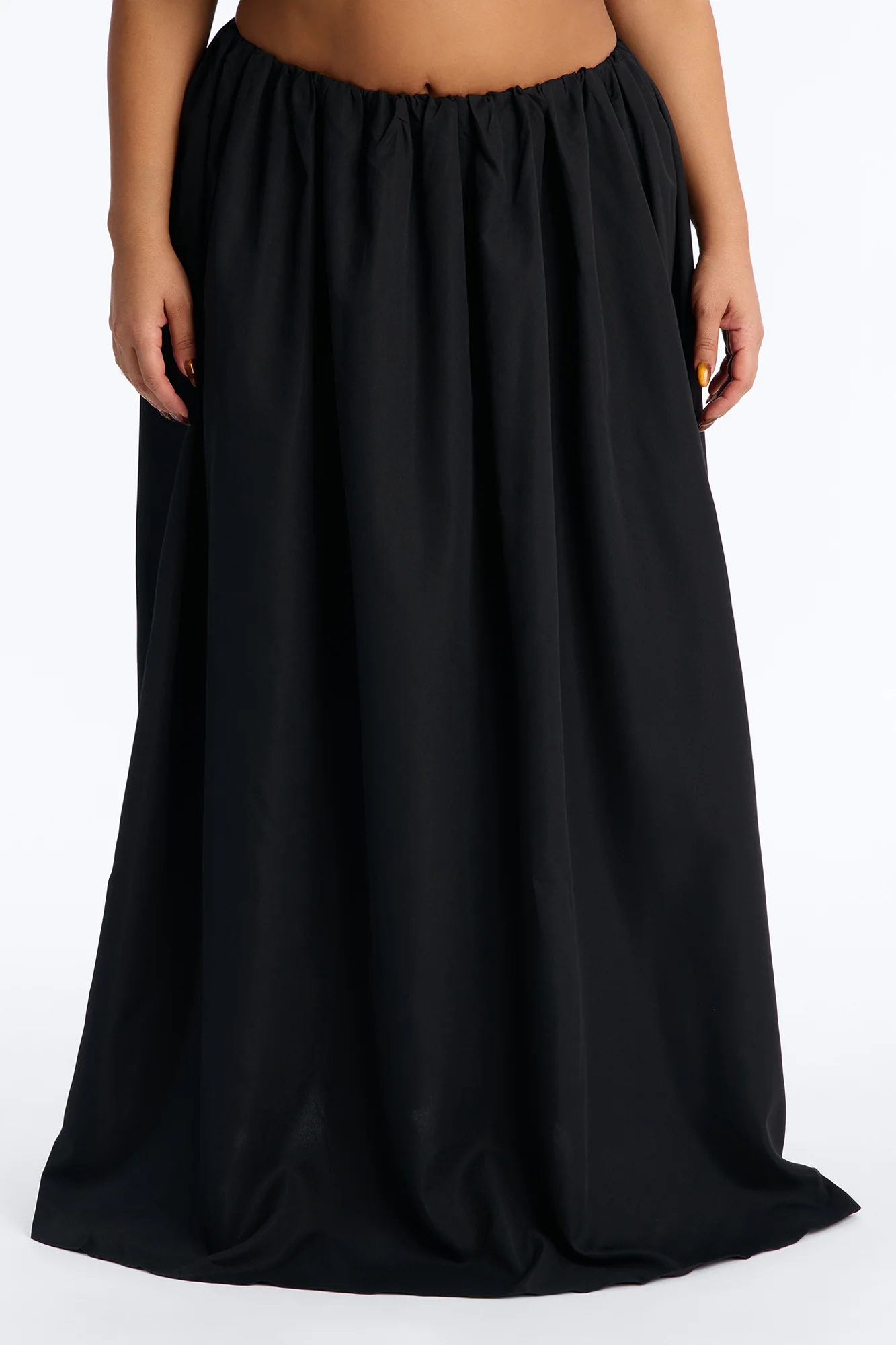 Willow Poplin Maxi Skirt - Black - Image 5
