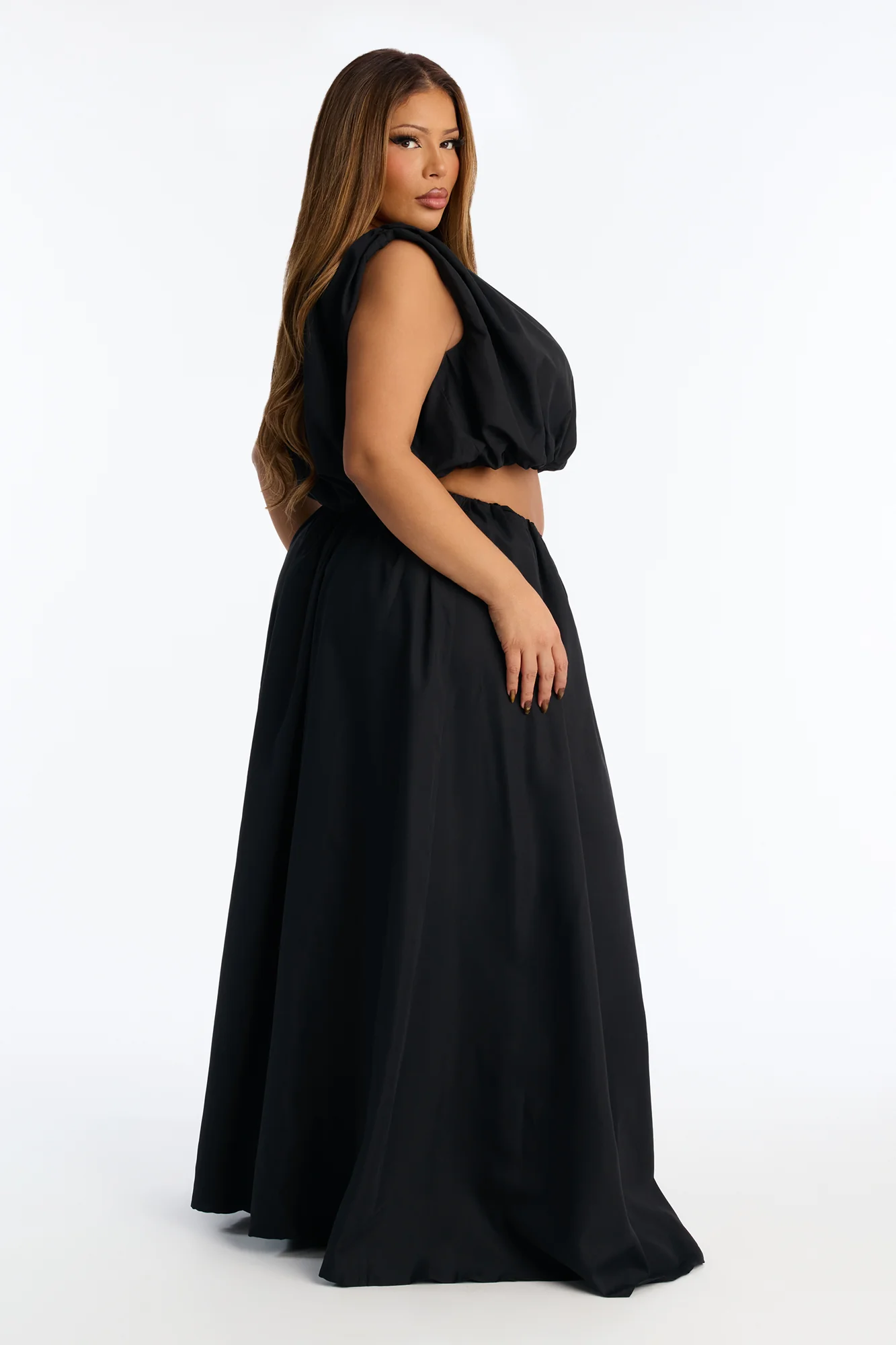 Willow Poplin Maxi Skirt - Black - Image 6