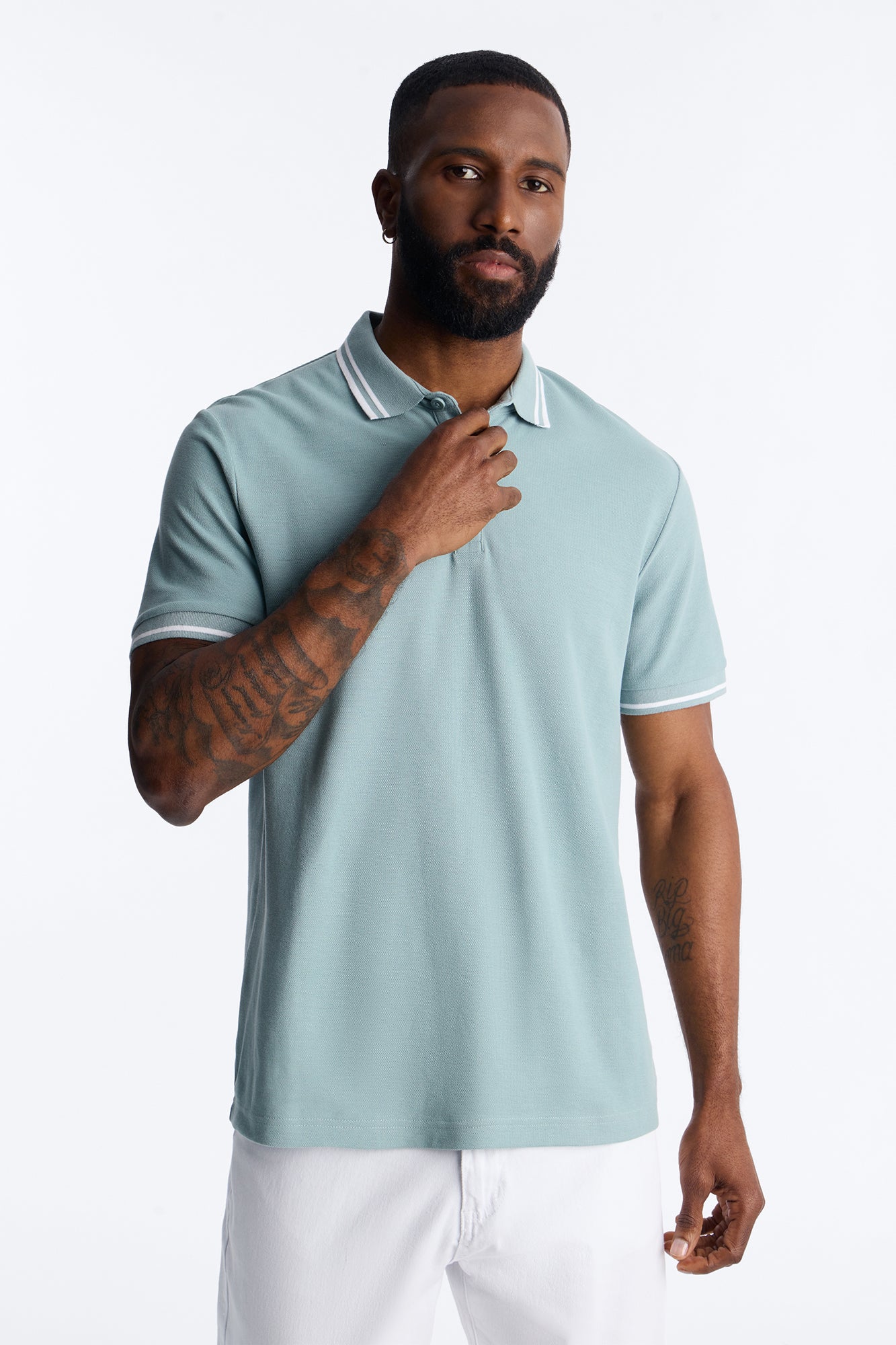 Wilson Short Sleeve Polo - Slate Blue