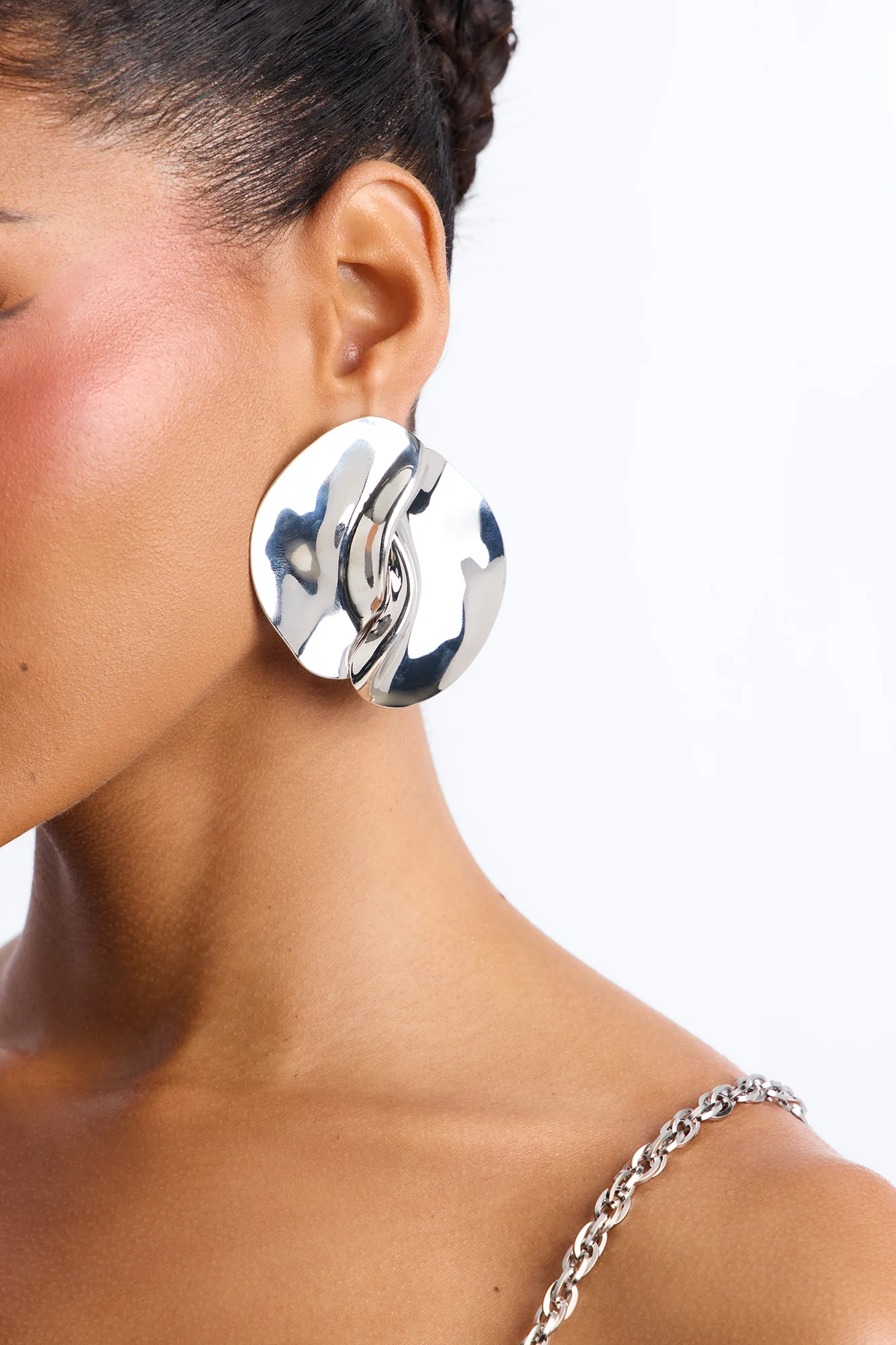 Winding Down Drop Earrings - Silver