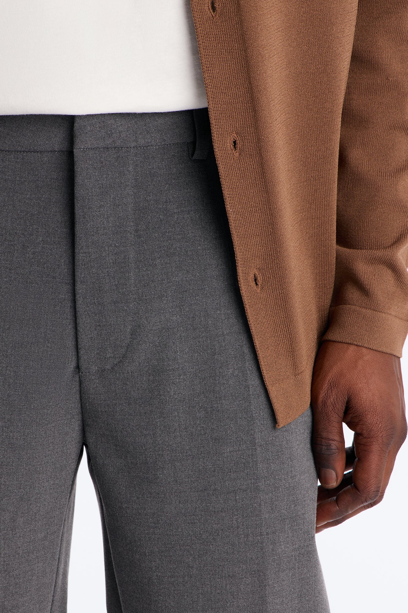 Windsor Luxe Slim Trouser - Charcoal - Image 3
