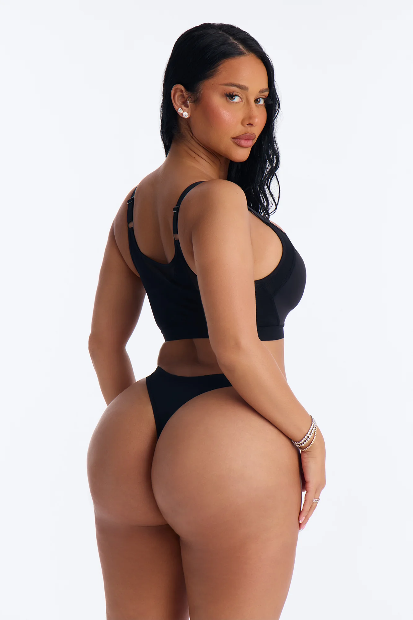 Wireless Front Closure Bra - Black - Image 3