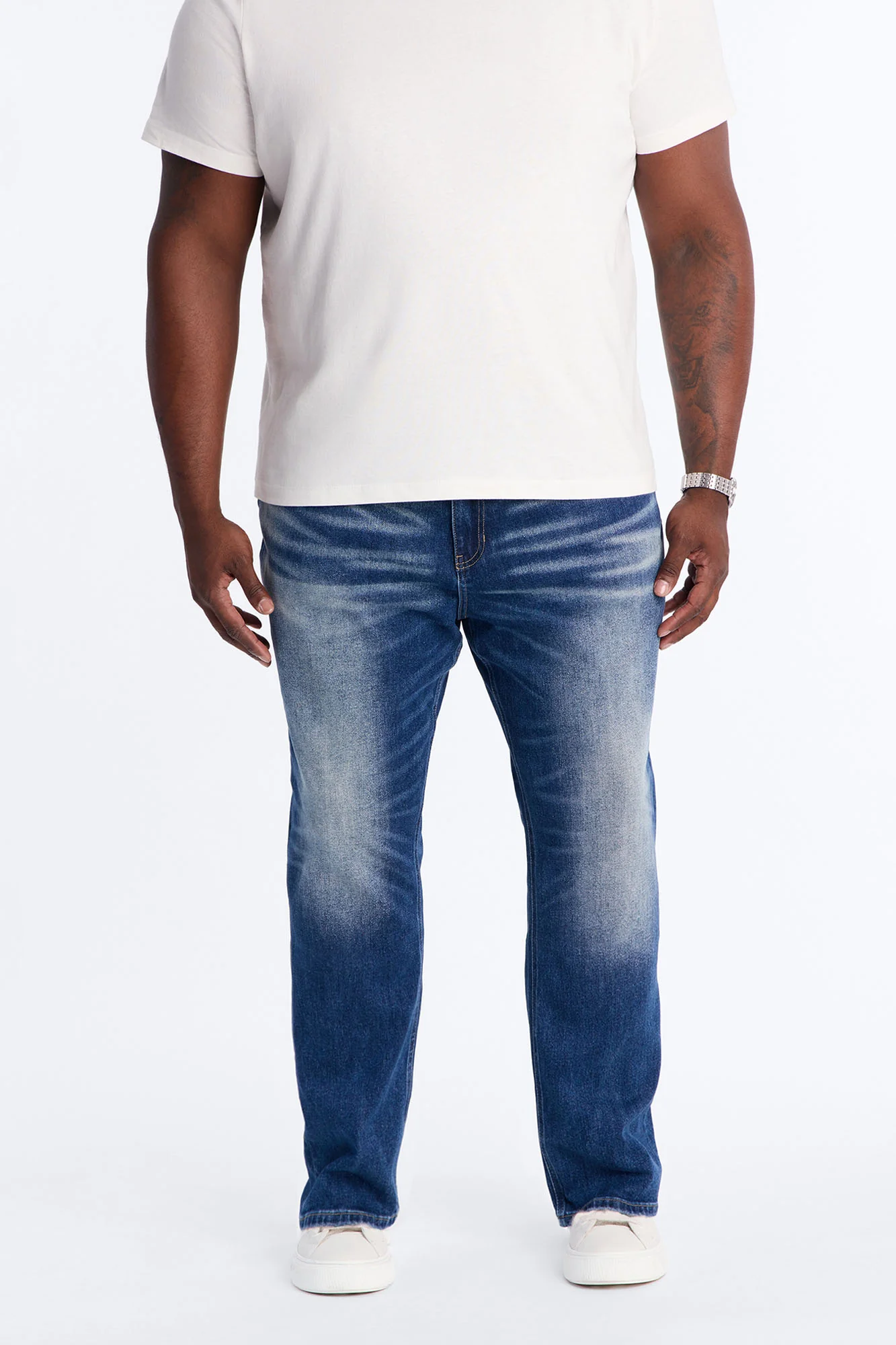 With It Slim Jeans - Medium Blue Wash - Image 6