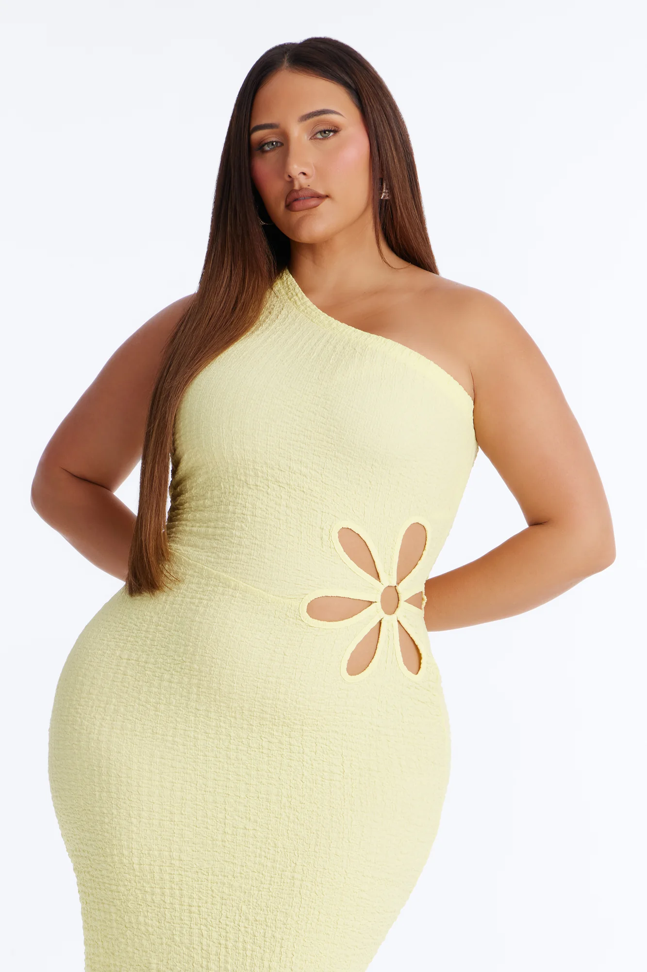 With The Girls Cut Out Maxi Dress - Yellow - Image 6