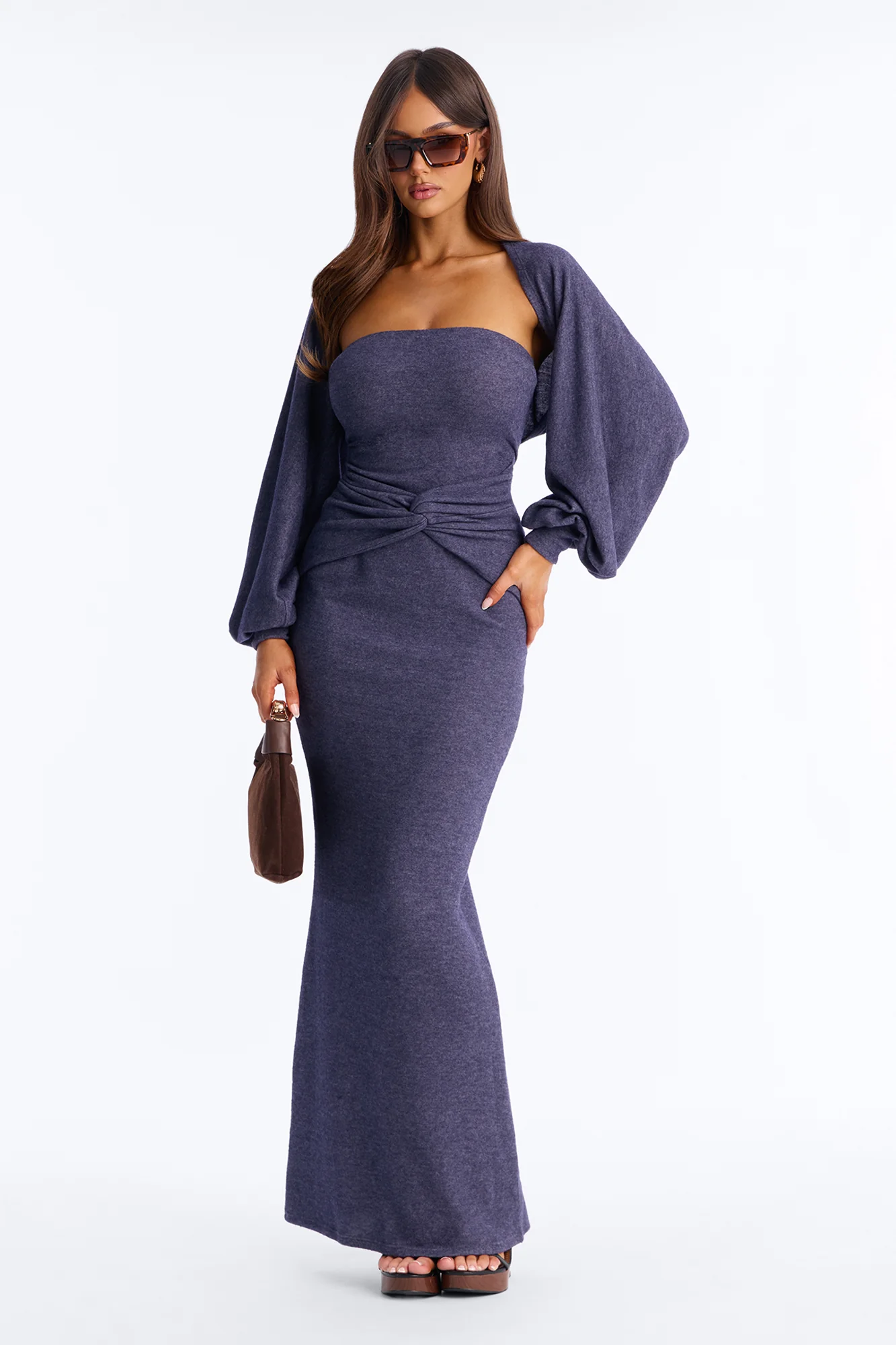 Witney Bolero Maxi Dress - Navy