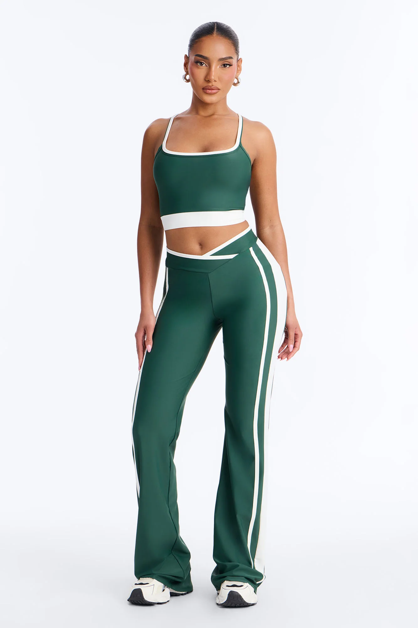 Workout Babe Flare Legging Set - Hunter