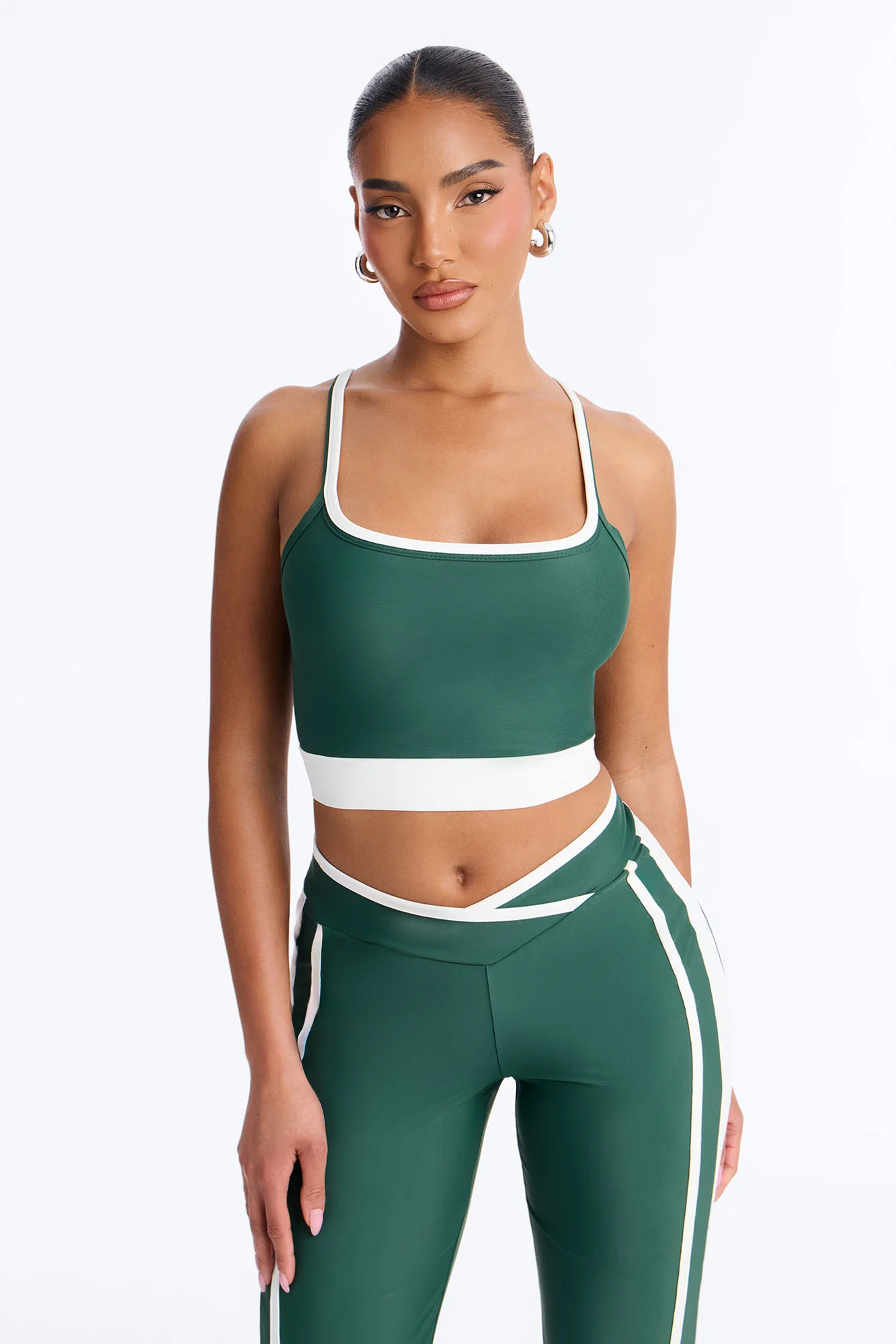 Workout Babe Flare Legging Set - Hunter - Image 2