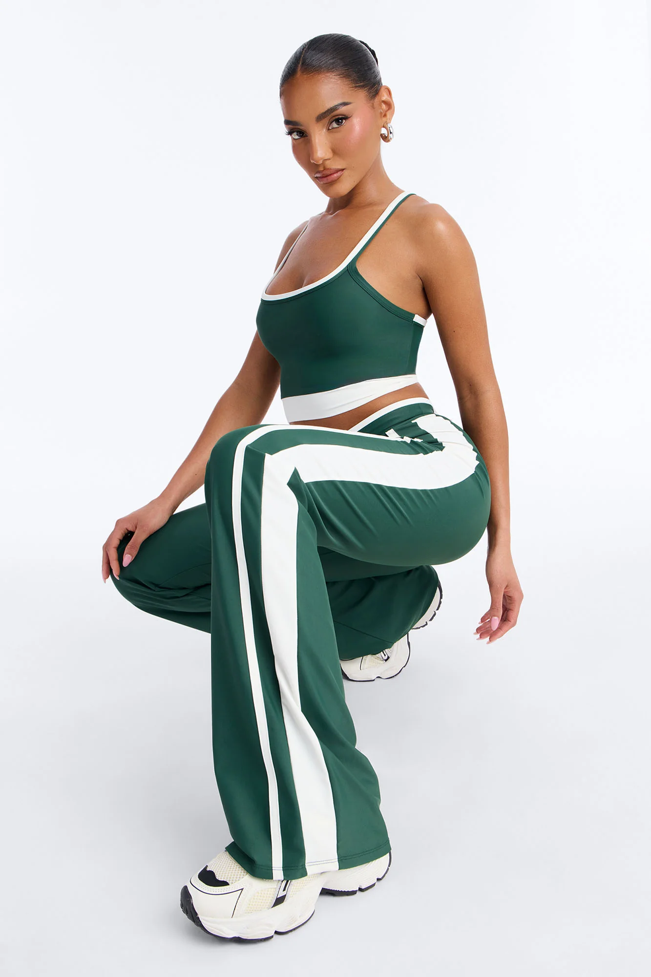 Workout Babe Flare Legging Set - Hunter - Image 3