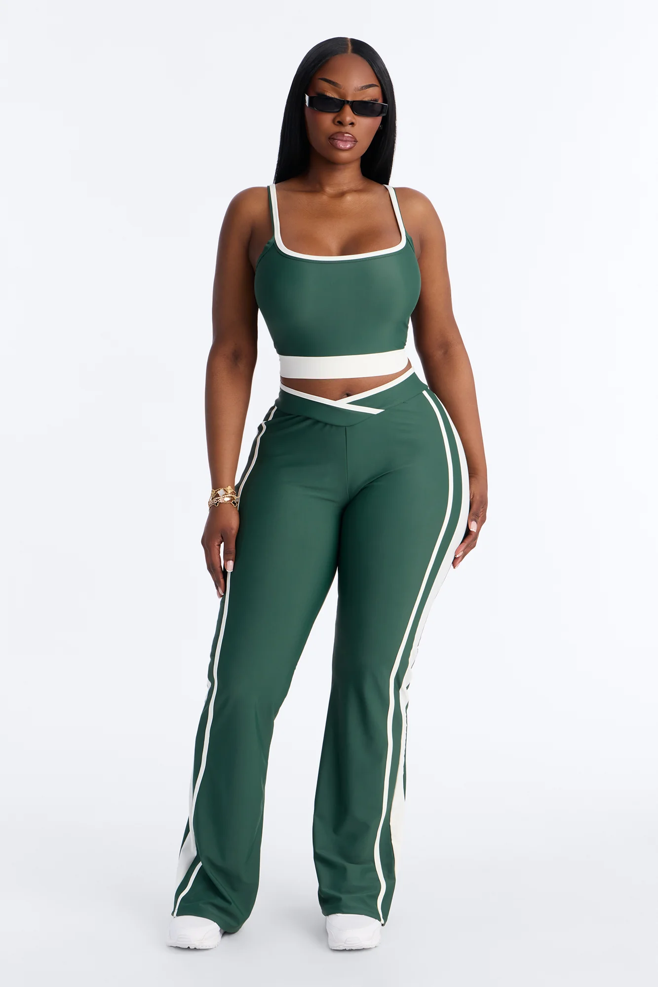 Workout Babe Flare Legging Set - Hunter - Image 5