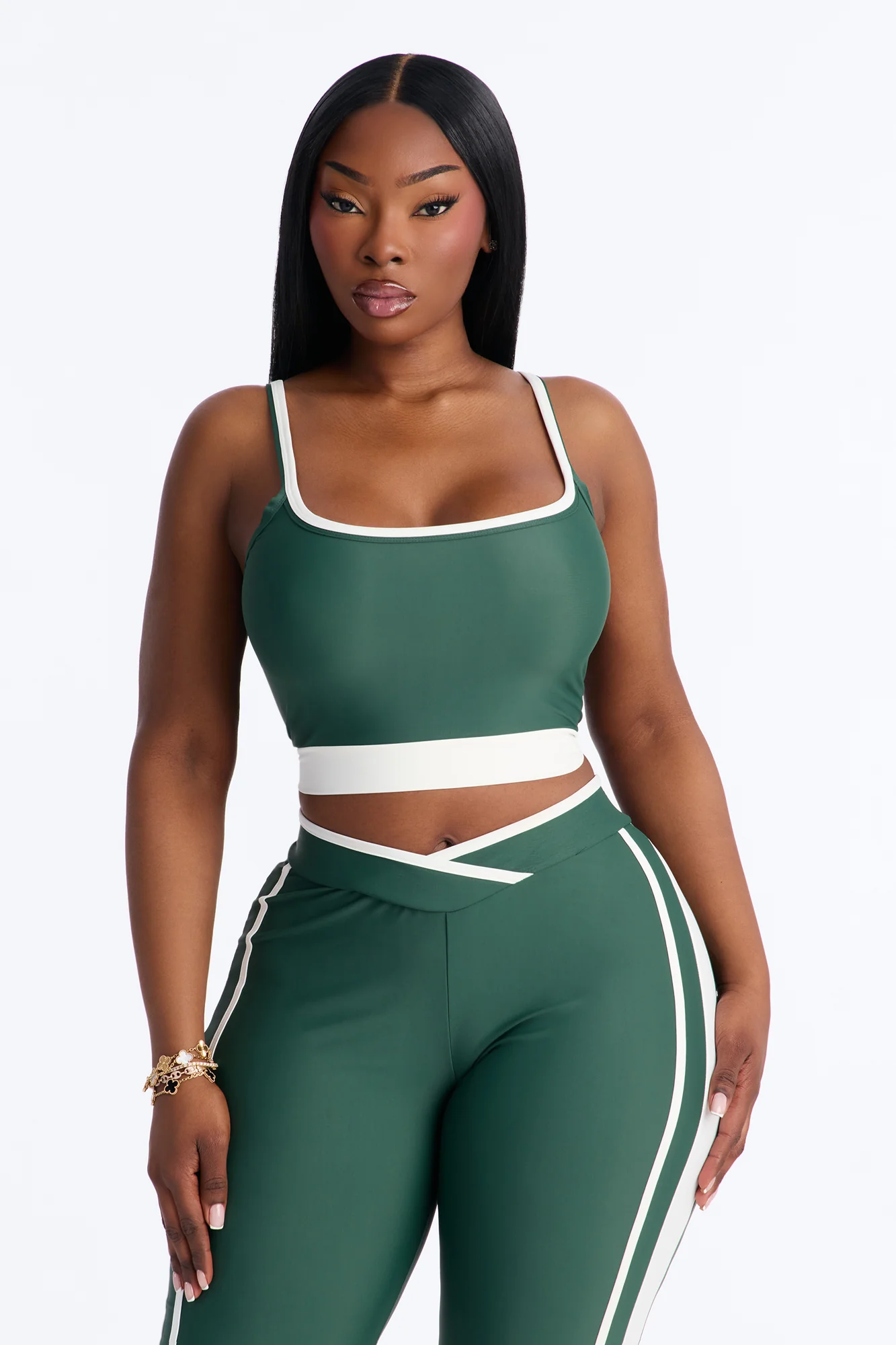 Workout Babe Flare Legging Set - Hunter - Image 6