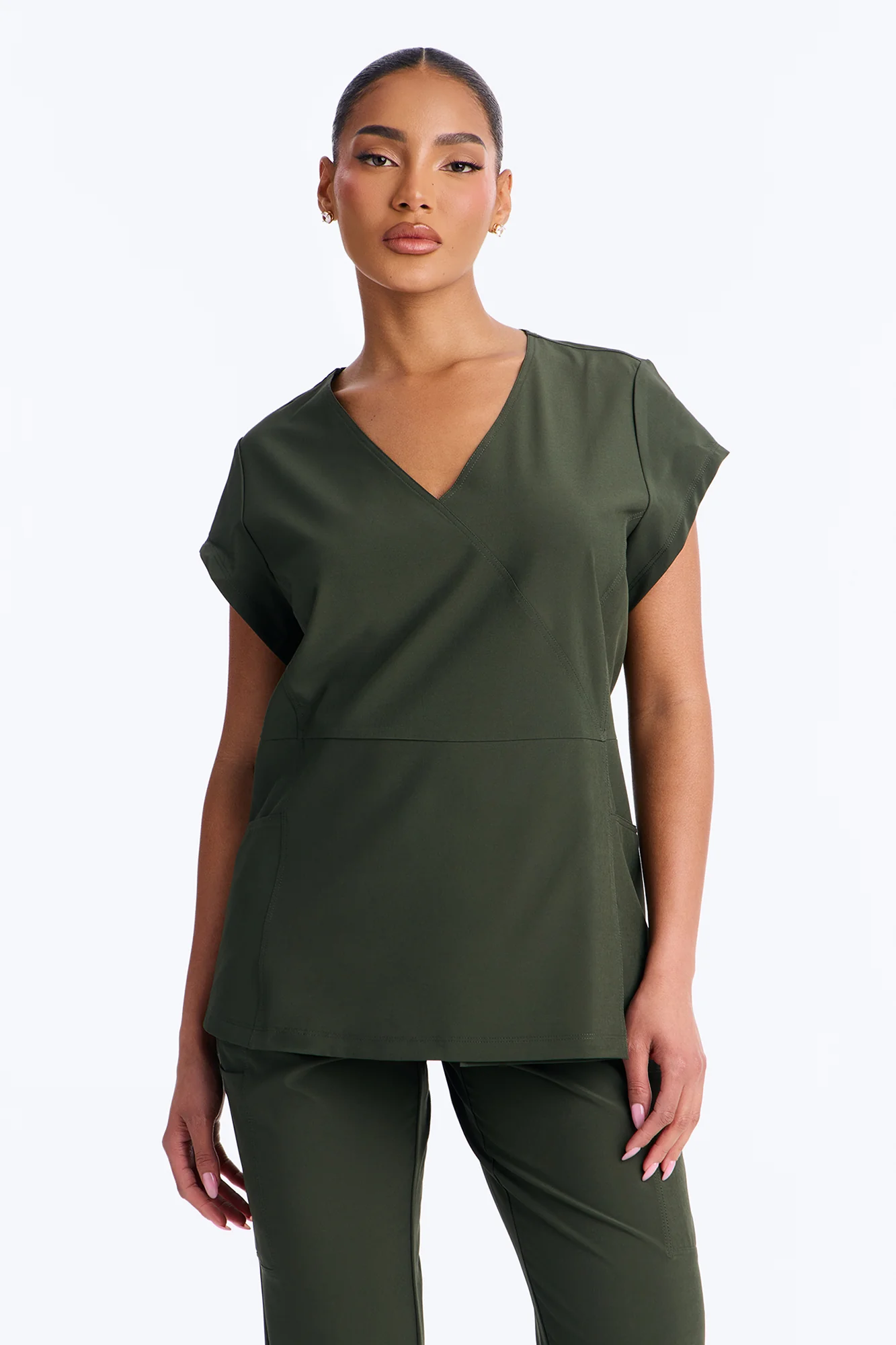 Wrap It Up Scrub Set - Olive - Image 2