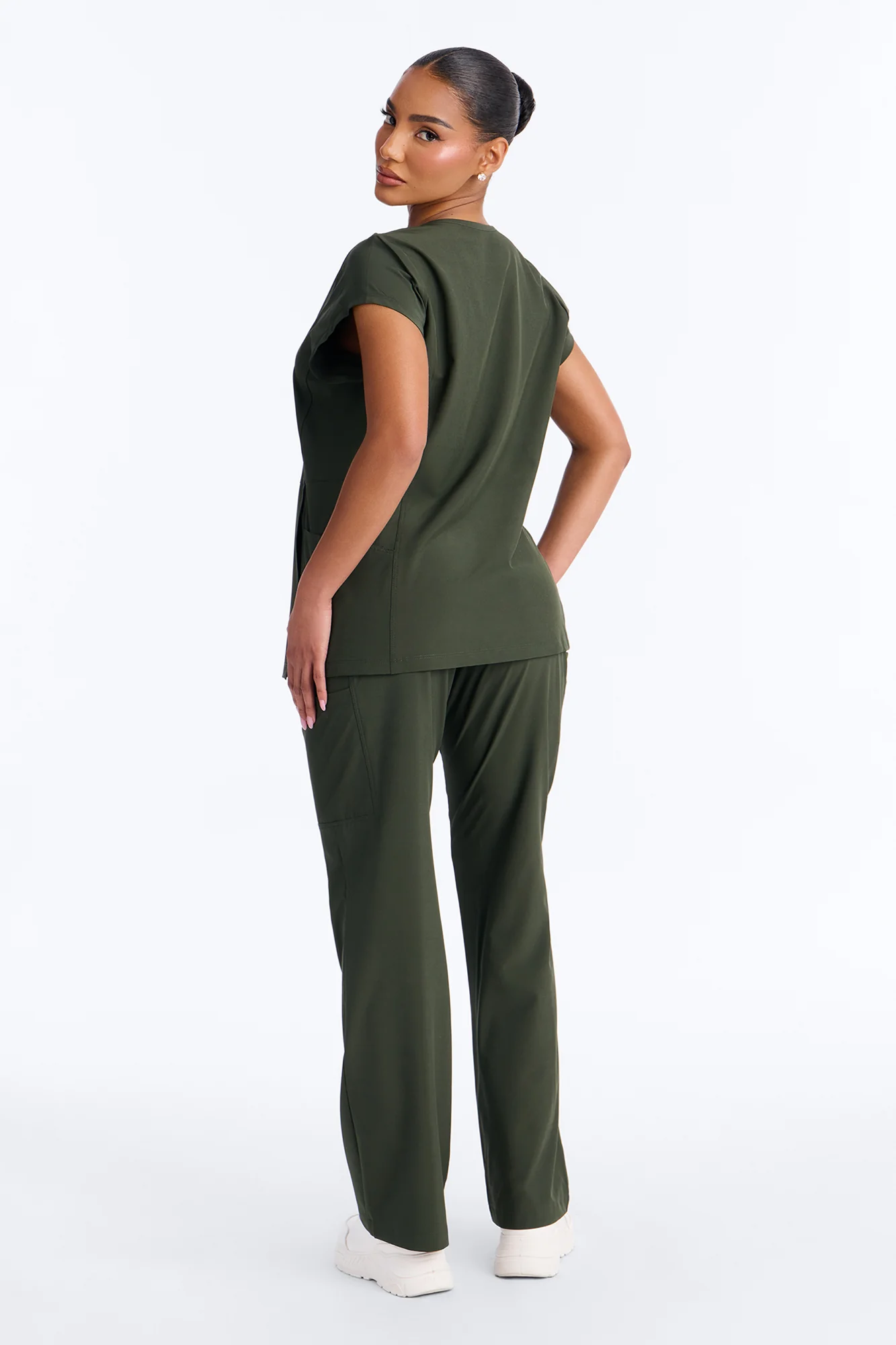 Wrap It Up Scrub Set - Olive - Image 3