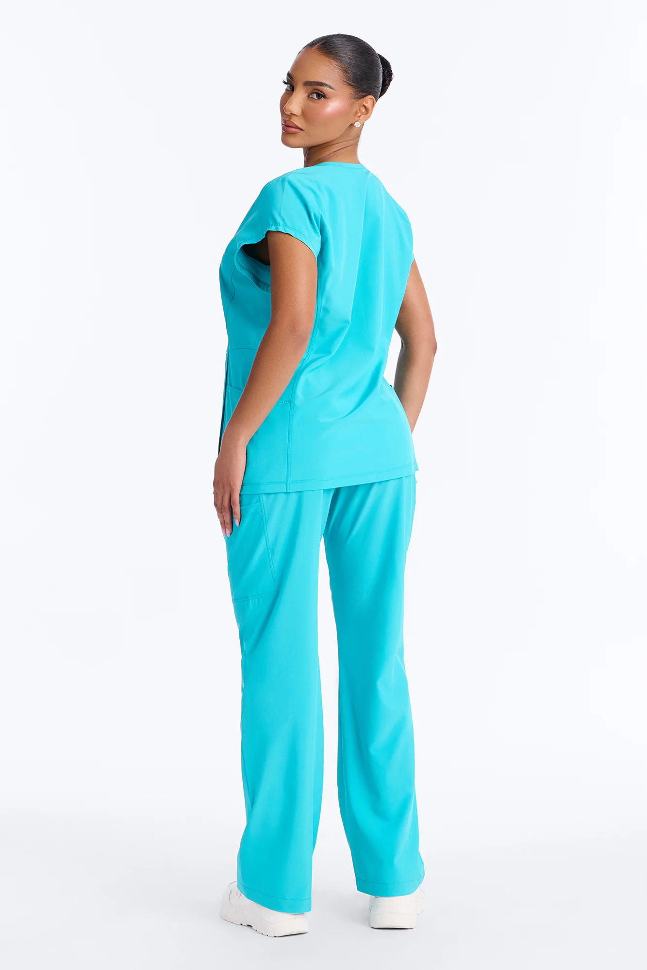 Wrap It Up Scrub Set - Teal - Image 3