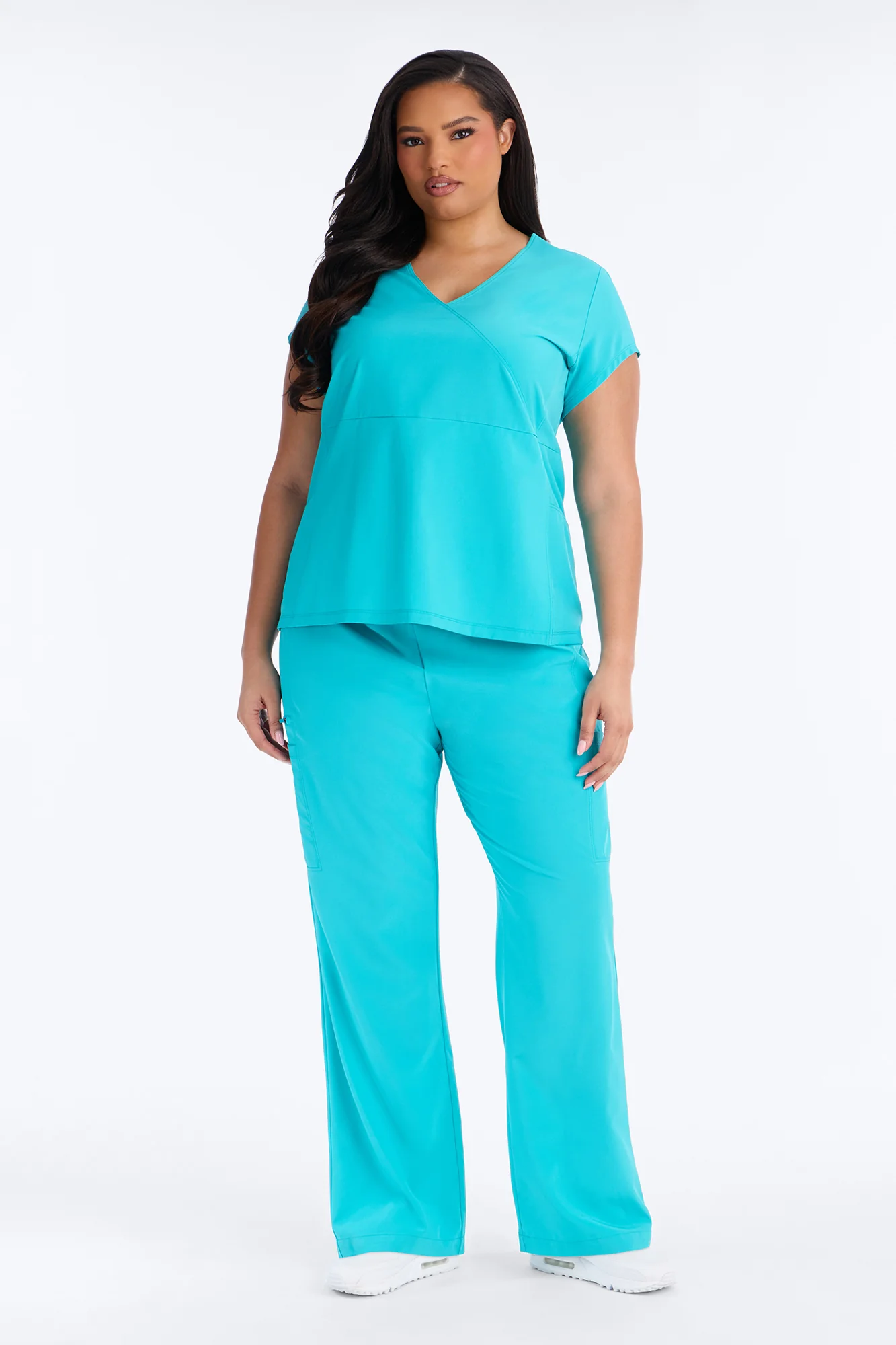 Wrap It Up Scrub Set - Teal - Image 4