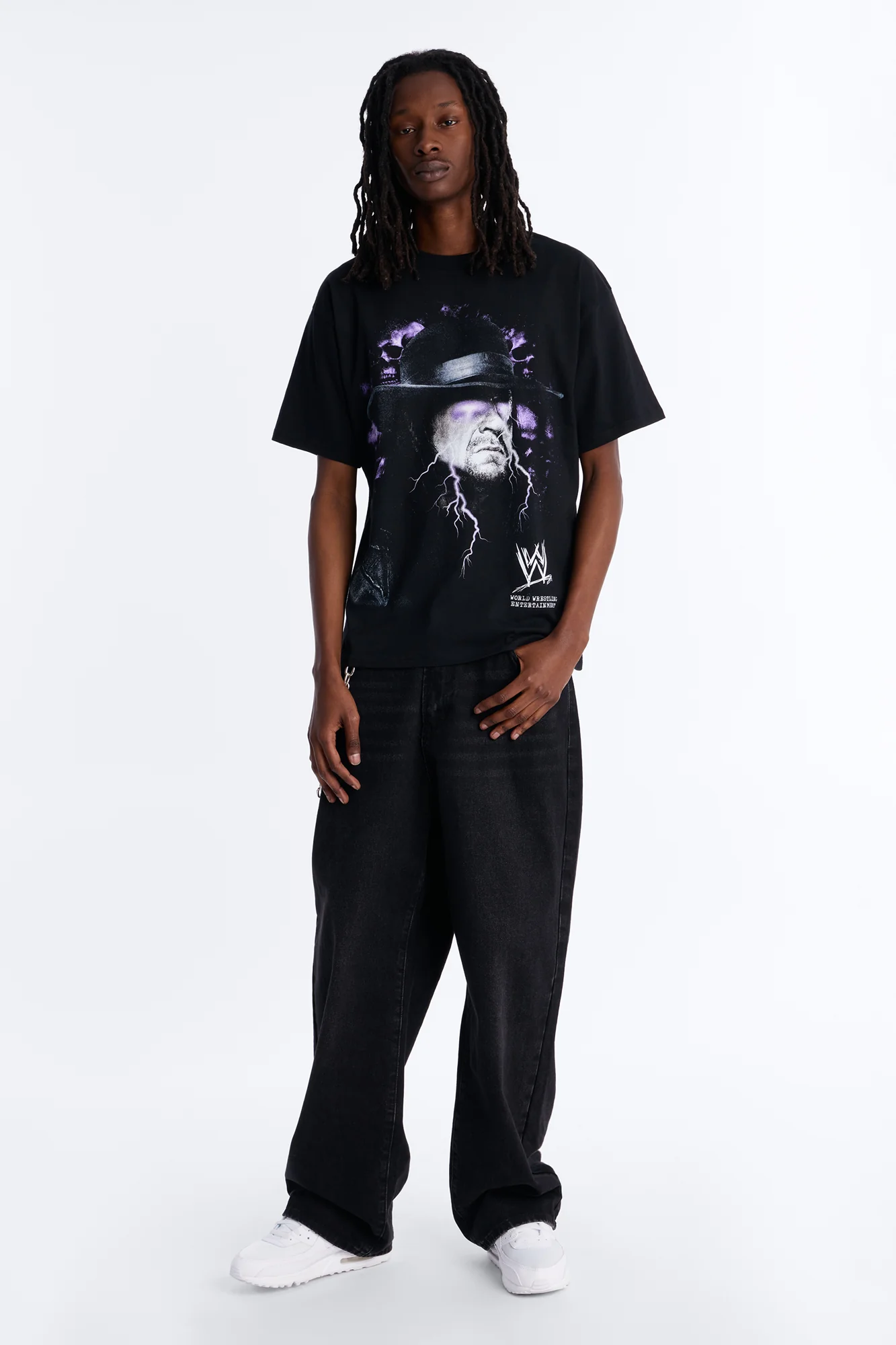 WWE Undertaker Heavy Weight Oversized Short Sleeve Tee - Black - Image 2