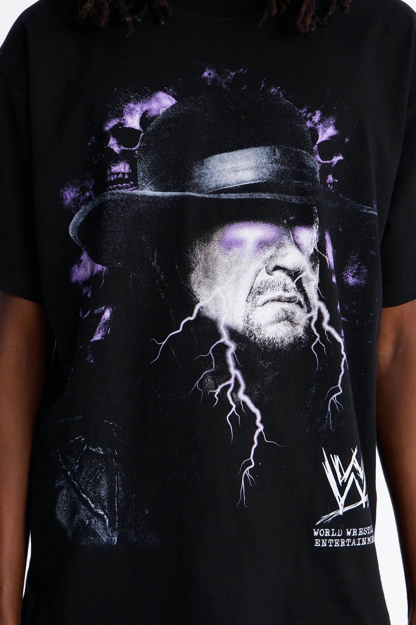 WWE Undertaker Heavy Weight Oversized Short Sleeve Tee - Black - Image 3