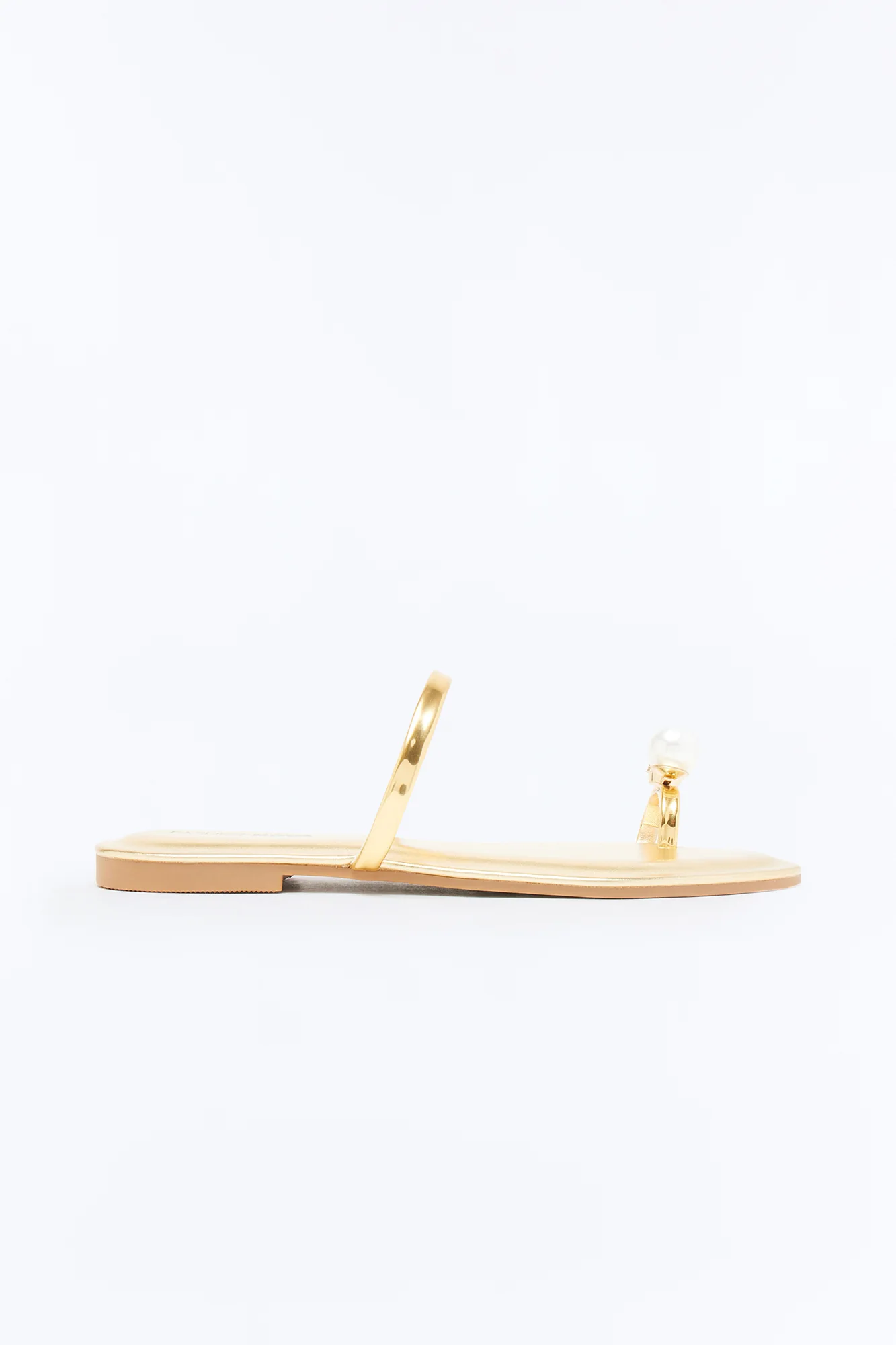 Xena Metallic Toe Ring Sandals - Gold