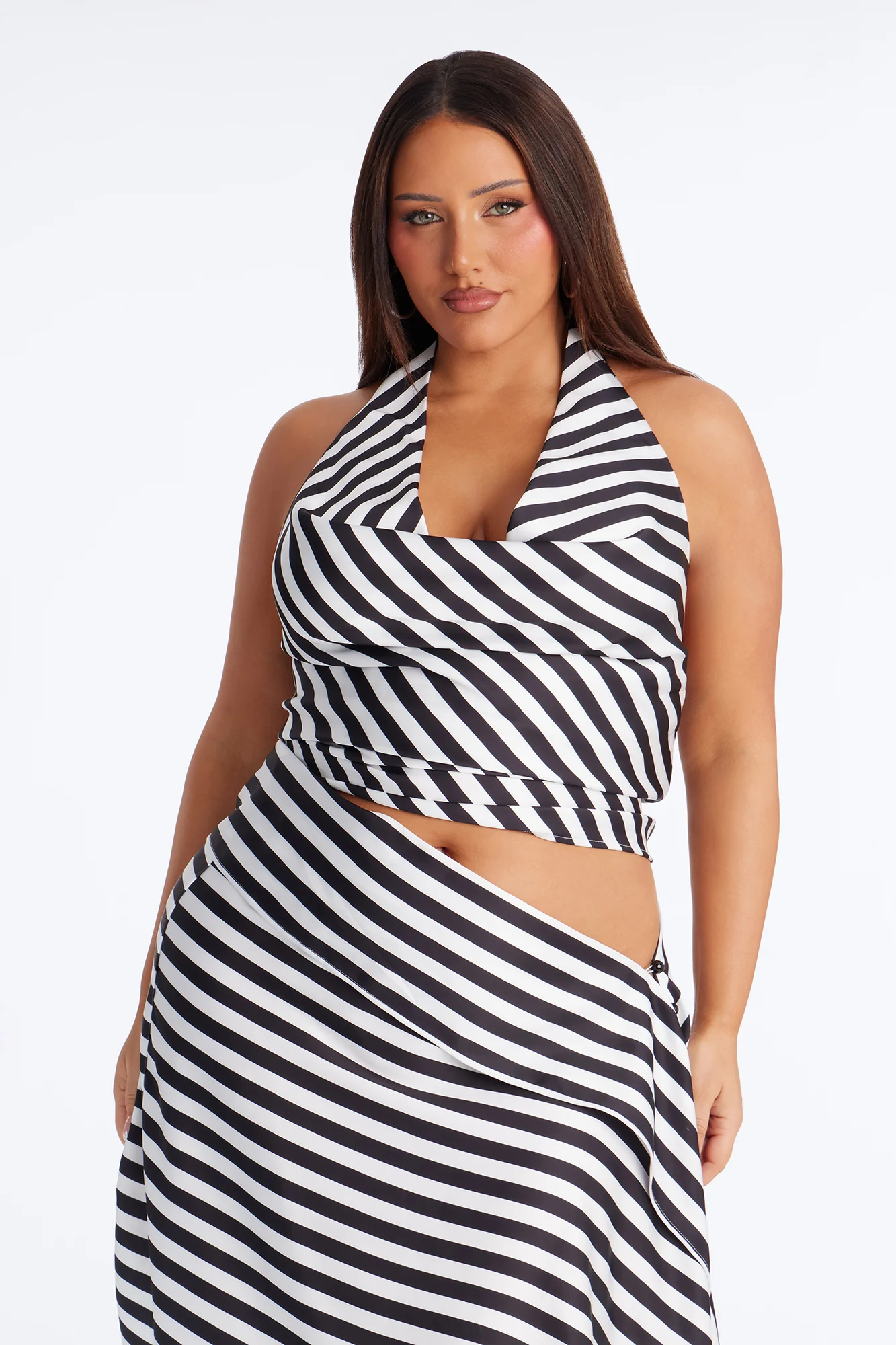 Yacht Vibes Striped Skirt Set - Black/White - Image 6