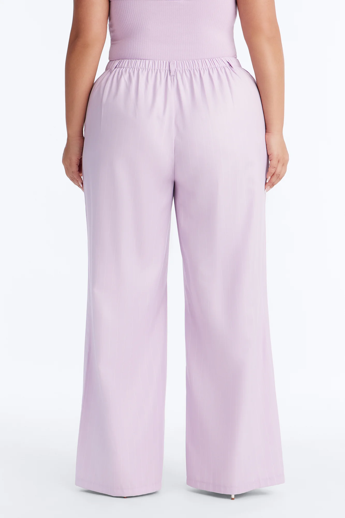 Yessica Pinstripe Wide Leg Trouser - Orchid - Image 7
