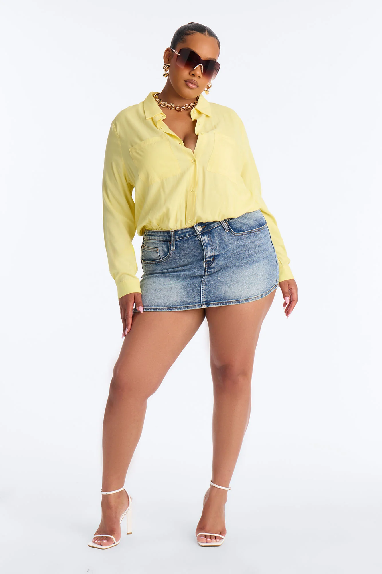 You Better Work Bodysuit - Yellow - Image 6