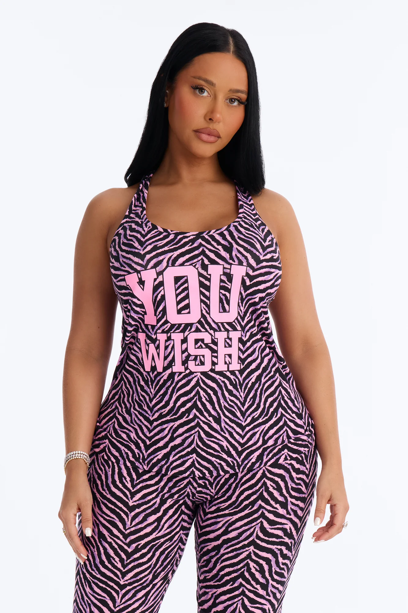 You Wish PJ Pant Set - Black/Pink - Image 2