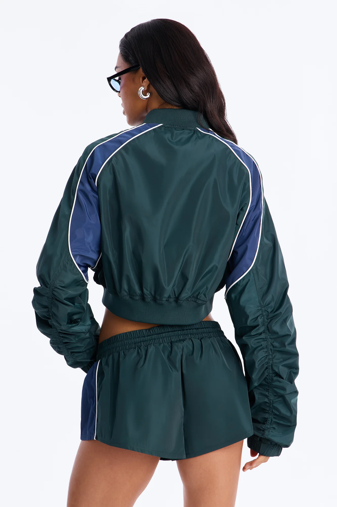 Your Best Shot Double Zip Windbreaker Jacket - Green/combo - Image 4