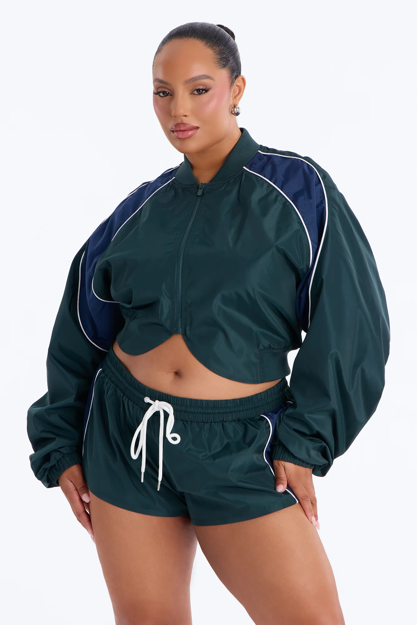 Your Best Shot Double Zip Windbreaker Jacket - Green/combo - Image 5