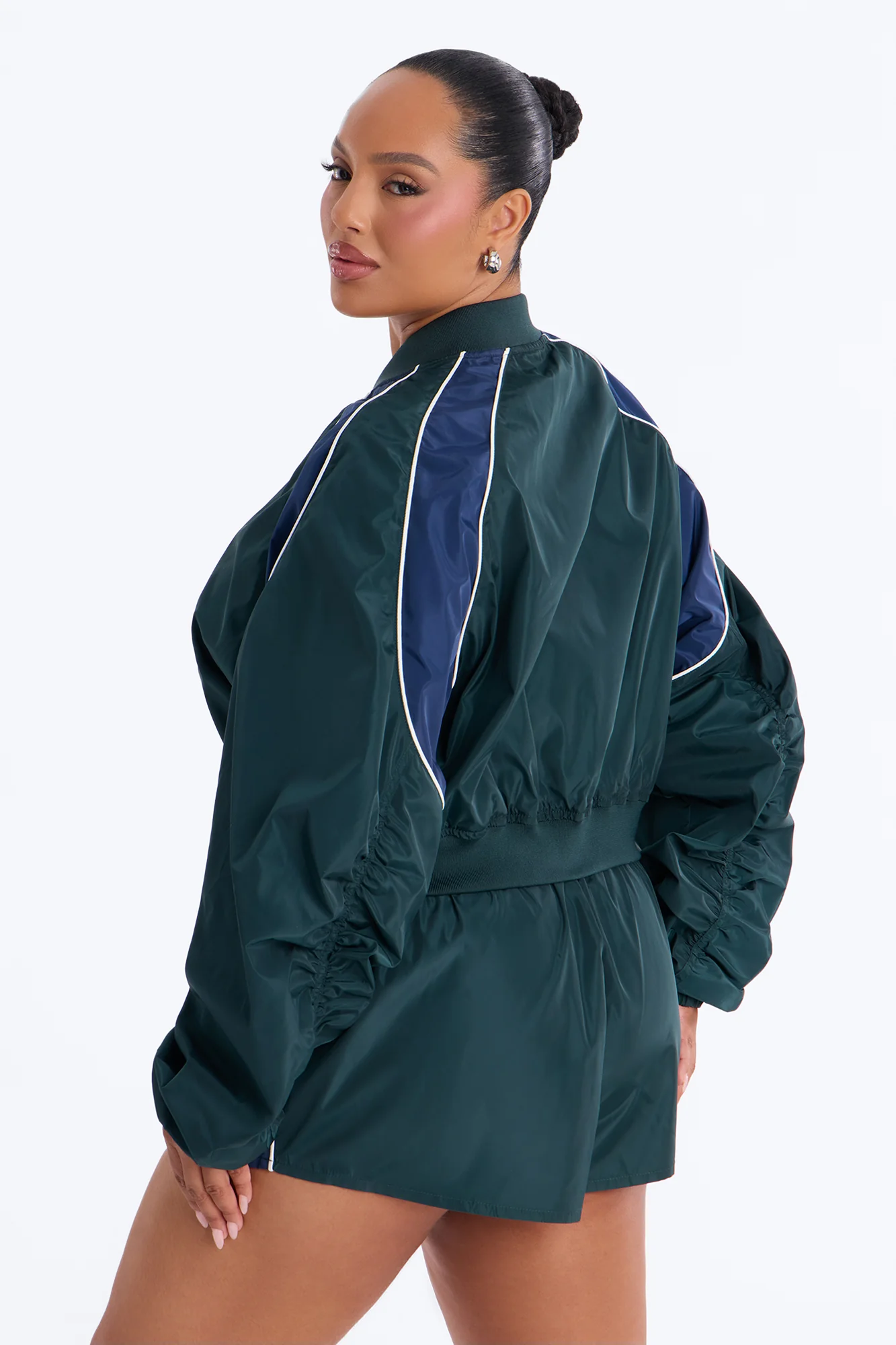 Your Best Shot Double Zip Windbreaker Jacket - Green/combo - Image 7