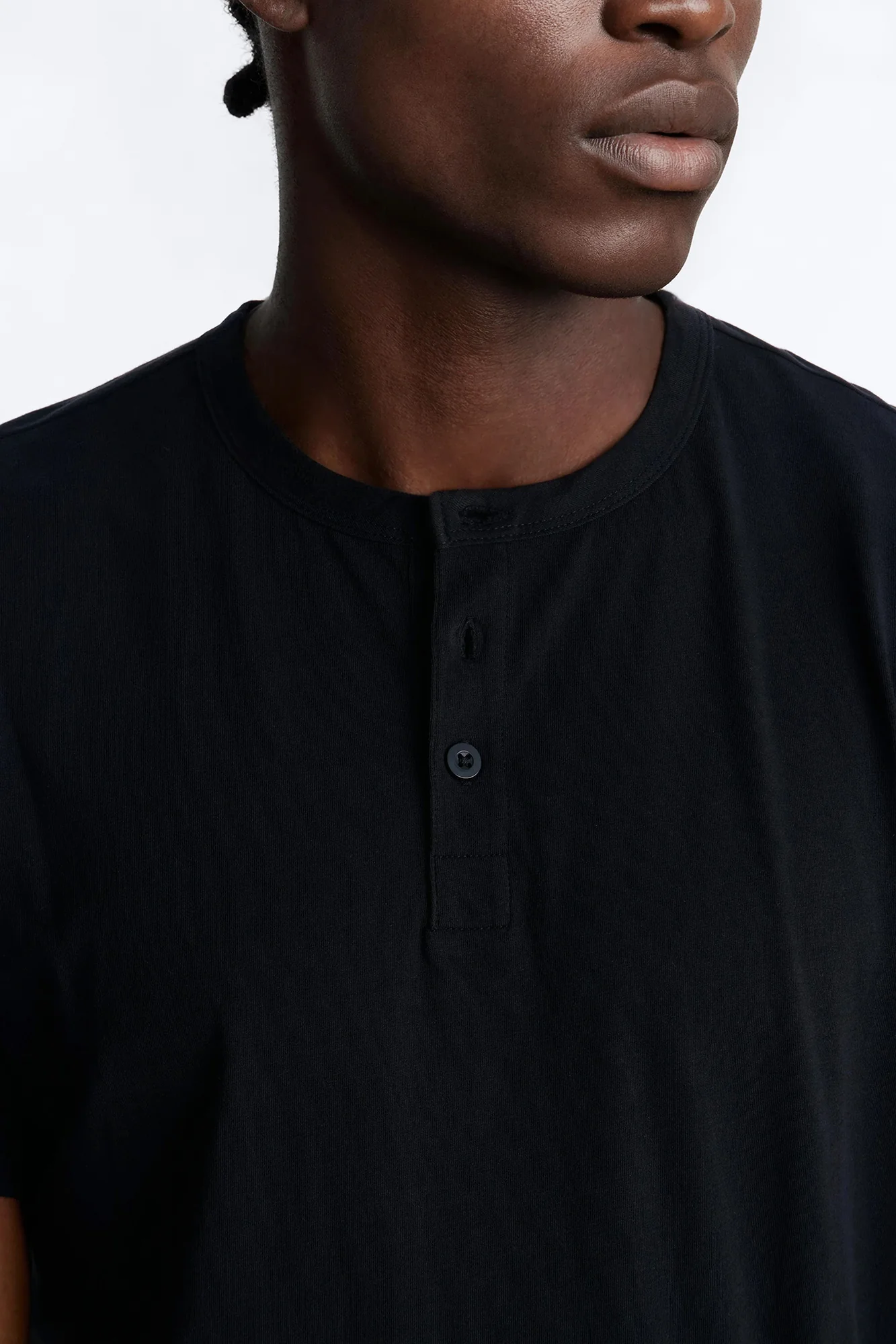 Your Everyday Classic Henley - Black - Image 4