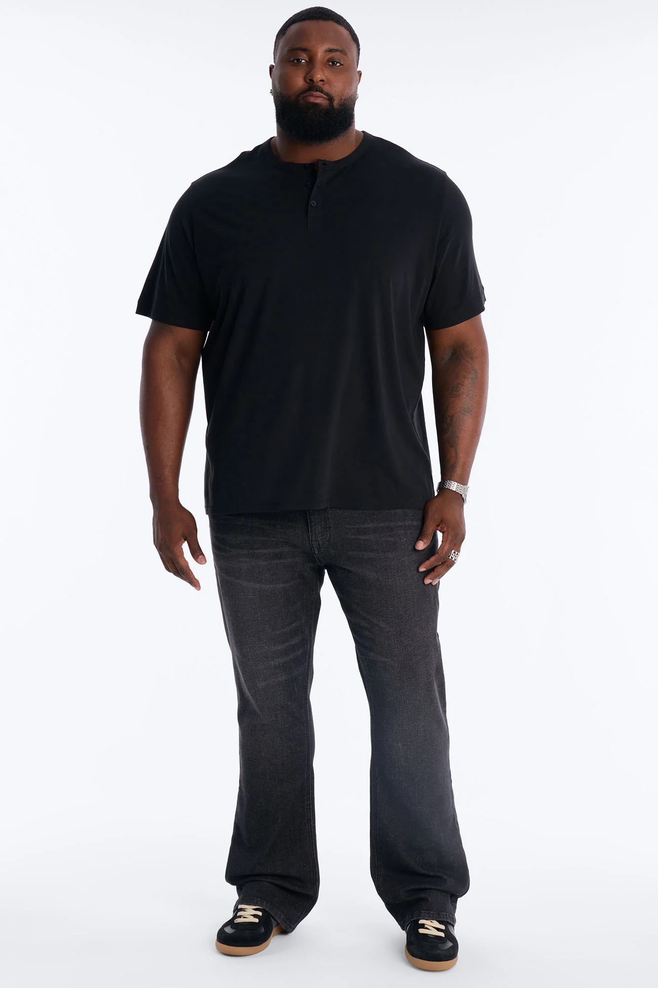 Your Everyday Classic Henley - Black - Image 7