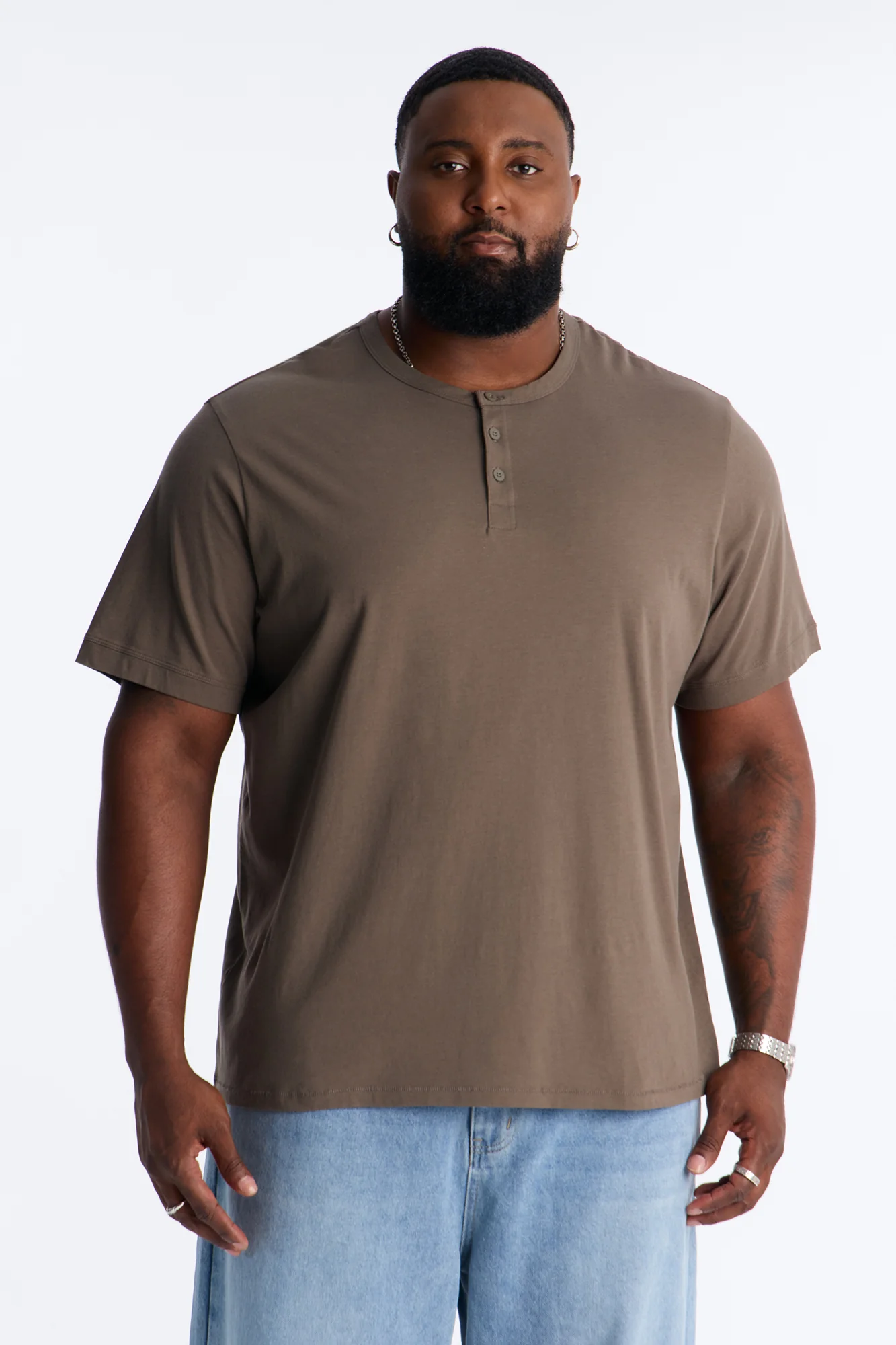 Your Everyday Classic Henley - Olive - Image 5