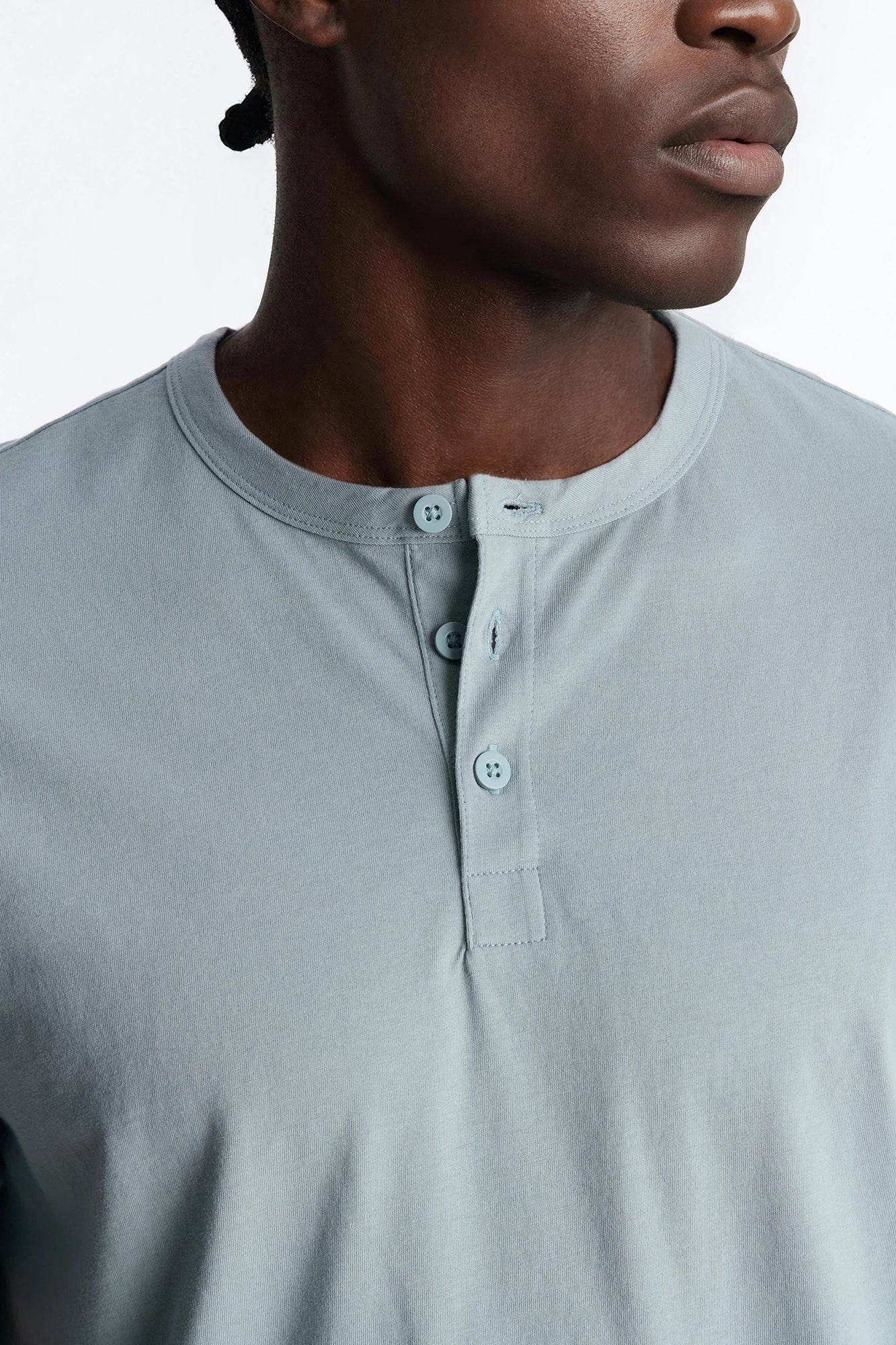 Your Everyday Classic Henley - Slate Blue - Image 3