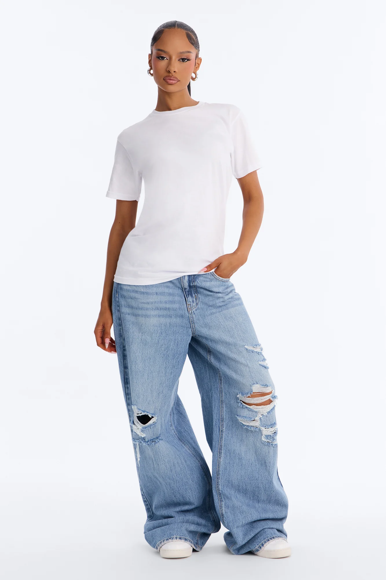 Your Everyday Oversized T Shirt - White - Image 2
