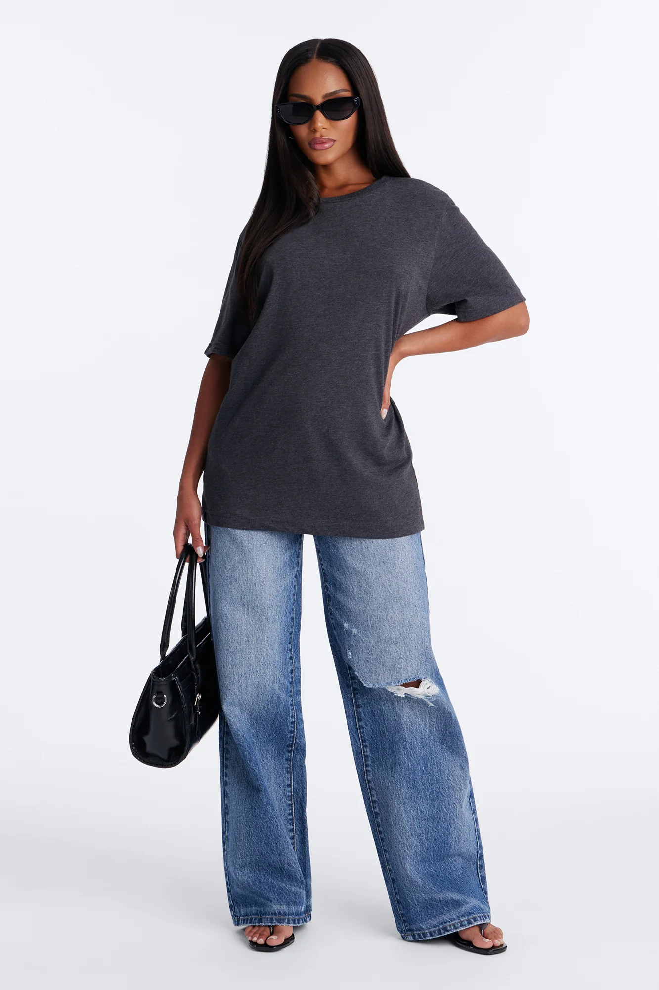 Your Favorite Everyday Essential T Shirt - Heather Grey - Image 2