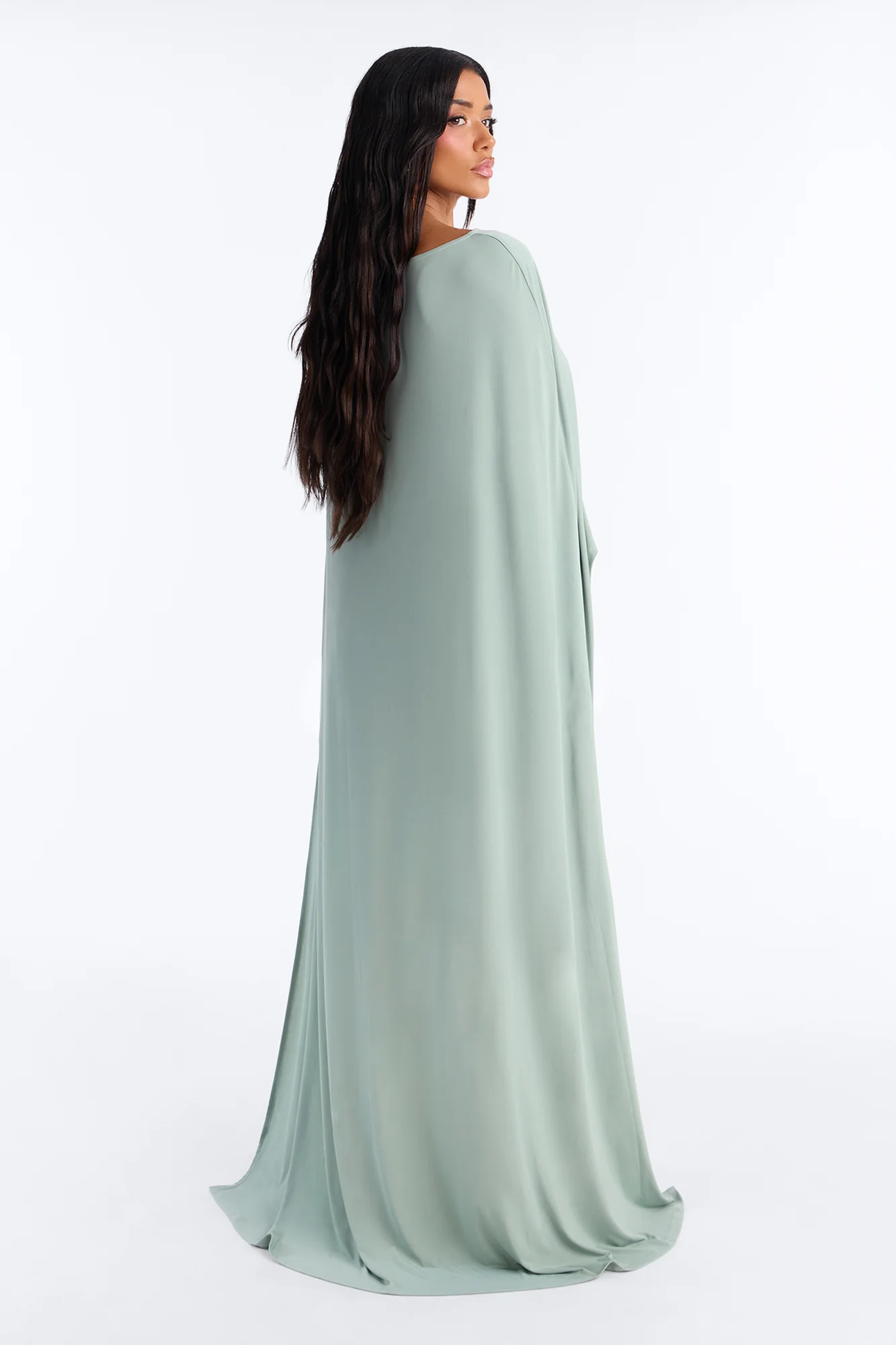 Zadie Babe Cape Mini Dress - Sage - Image 4